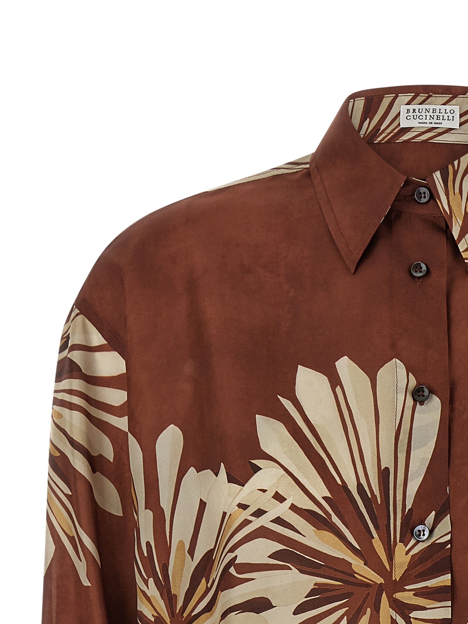 Brunello Cucinelli Floral Patterned Shirt