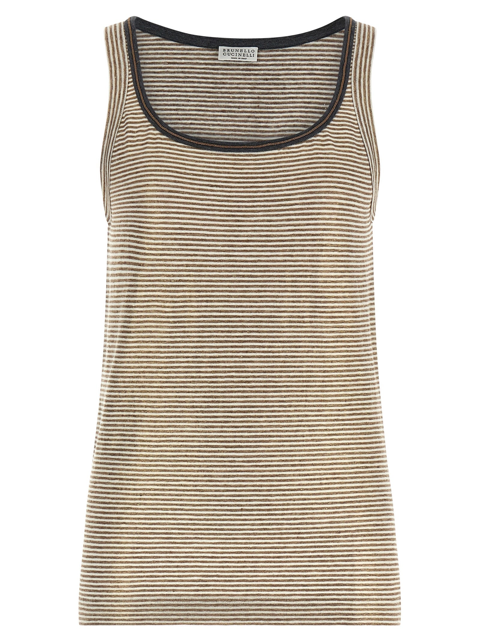Brunello Cucinelli Shiny Collar Detail Top
