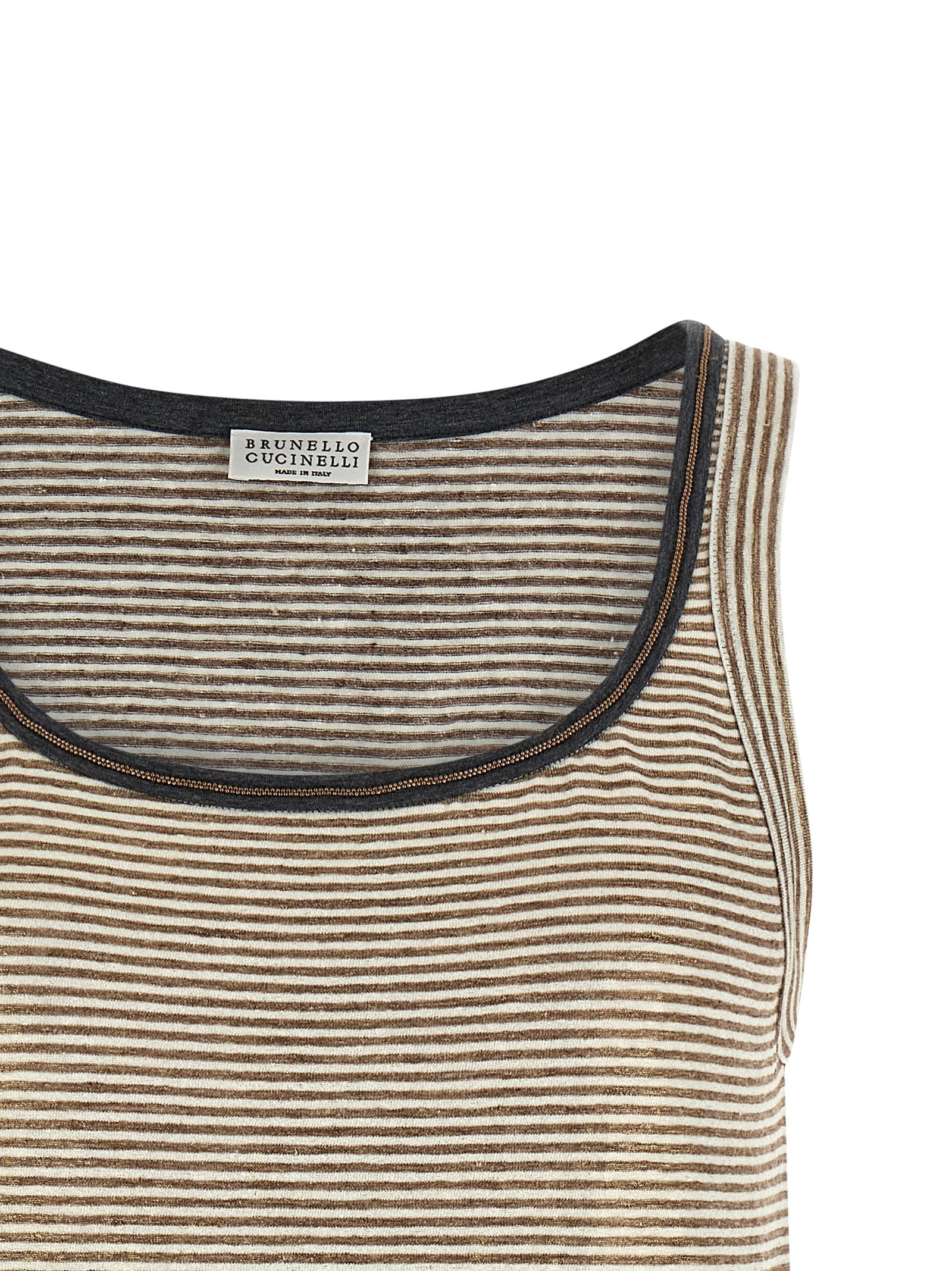 Brunello Cucinelli Shiny Collar Detail Top