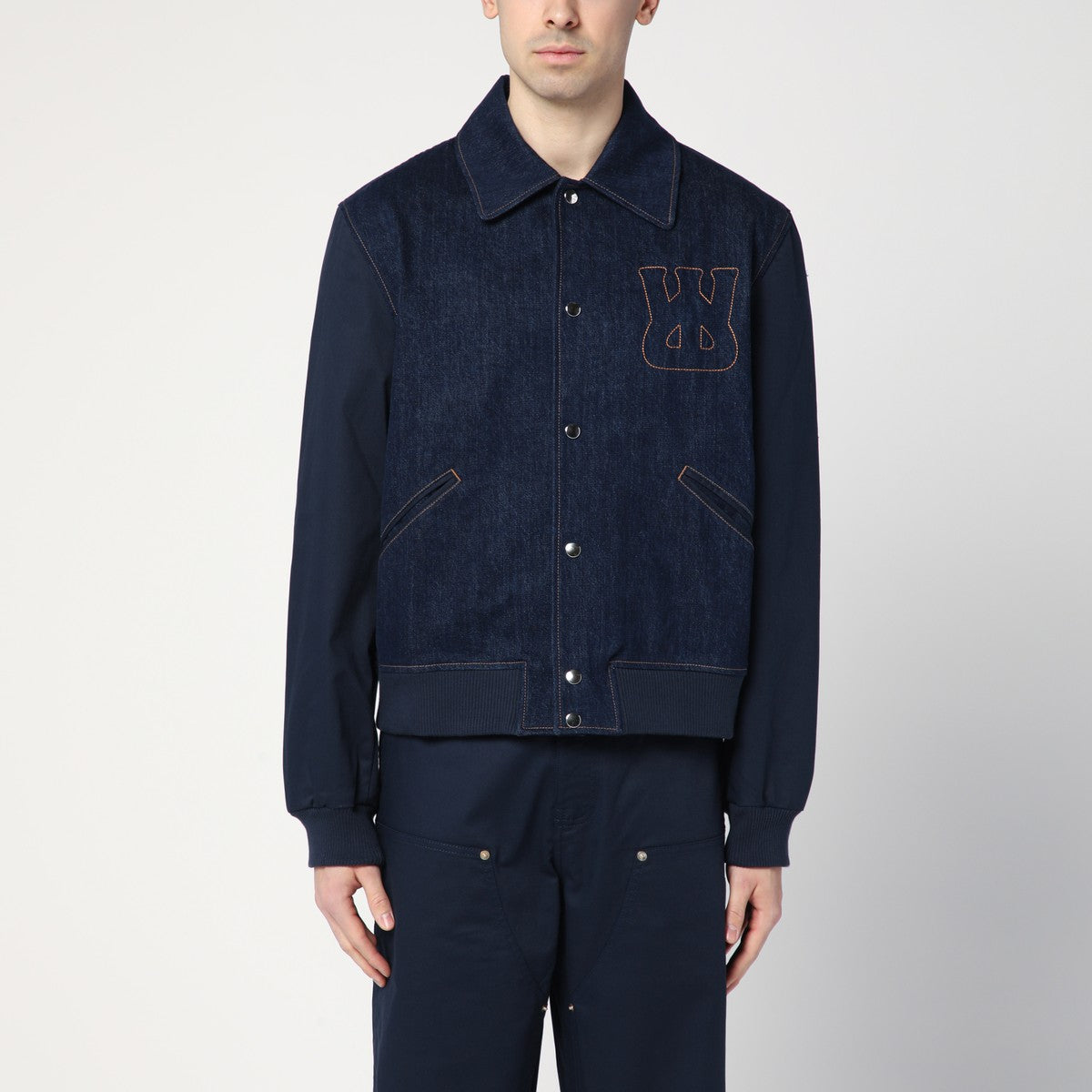 Wales Bonner Echo indigo blue denim jacket