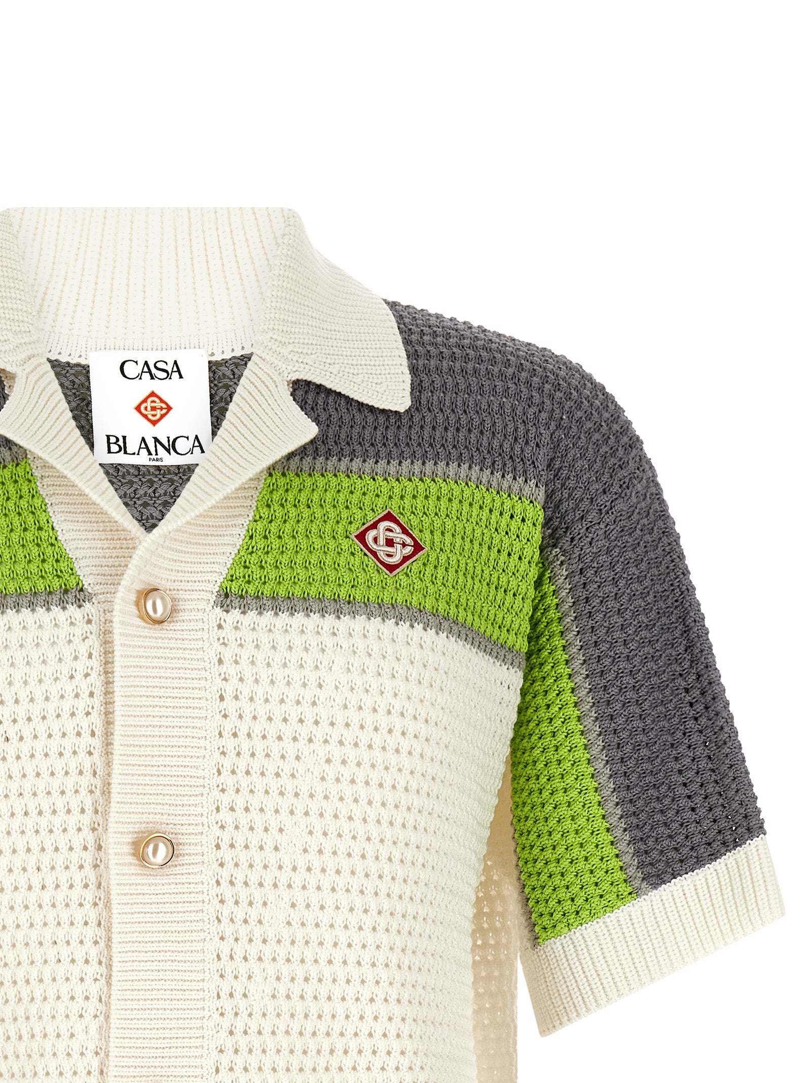 Casablanca Stripe Crochet Shirt