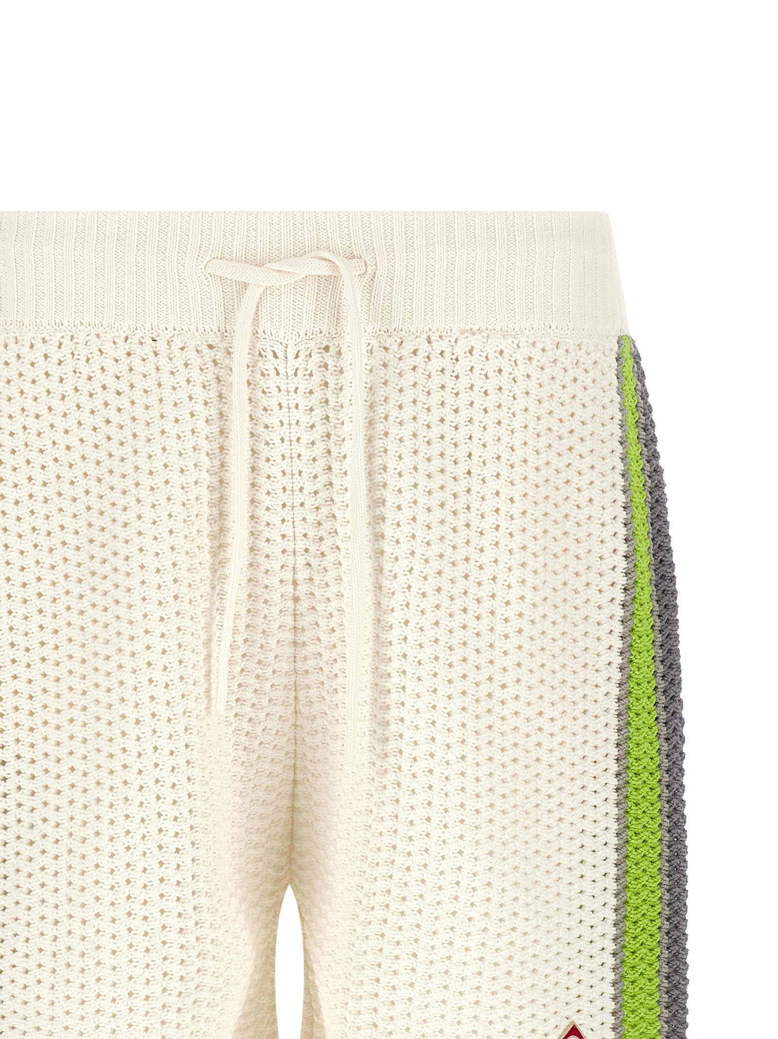 Casablanca Stripe Crochet Bermuda Shorts