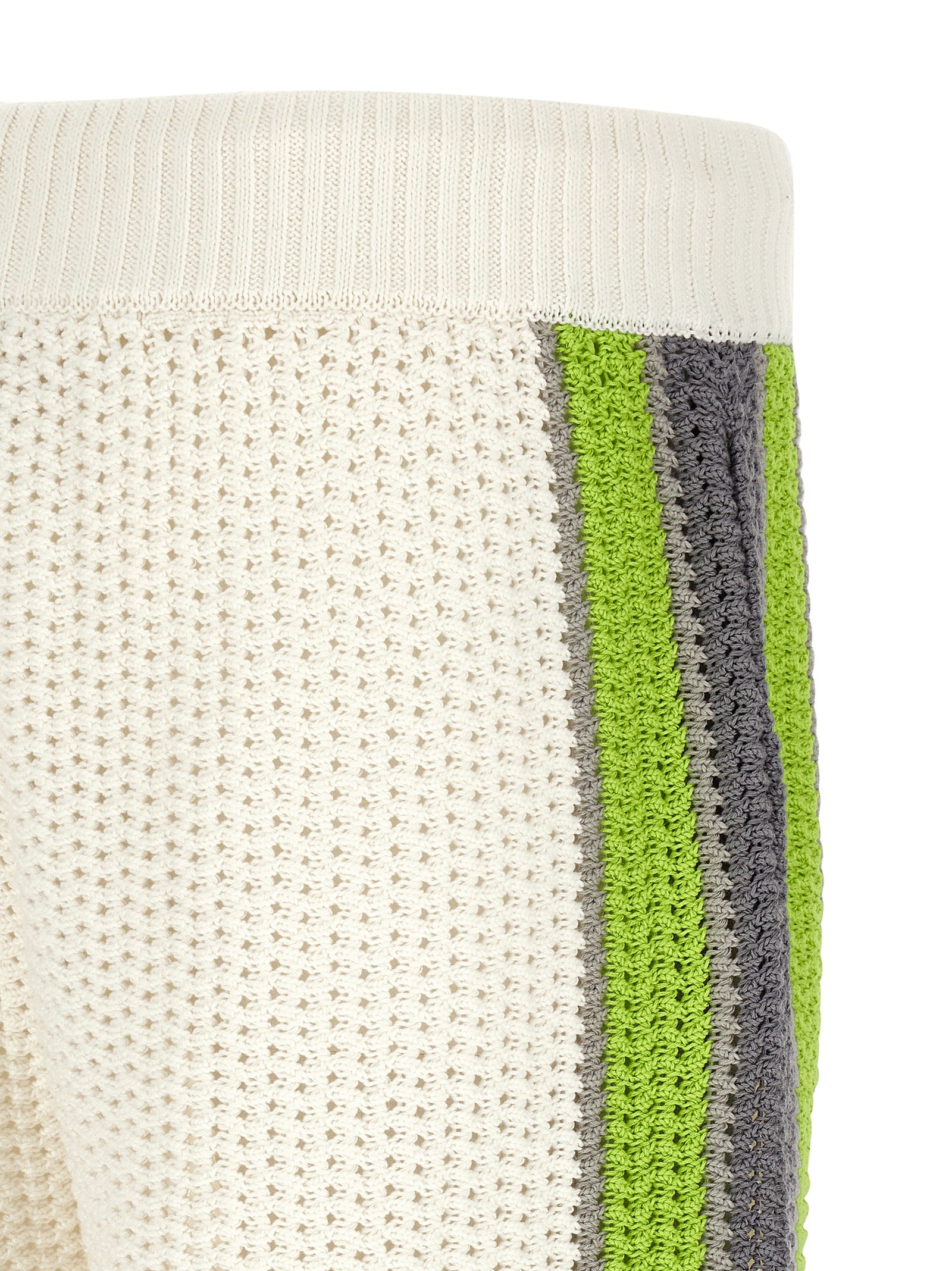 Casablanca Stripe Crochet Bermuda Shorts