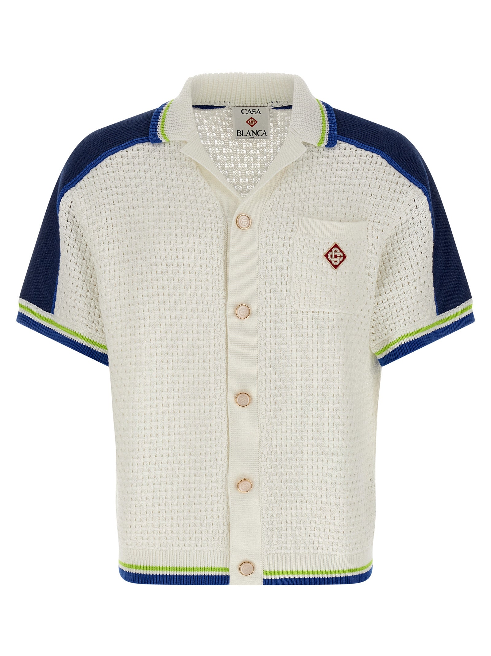 Casablanca Tennis Cotton Crochet Shirt