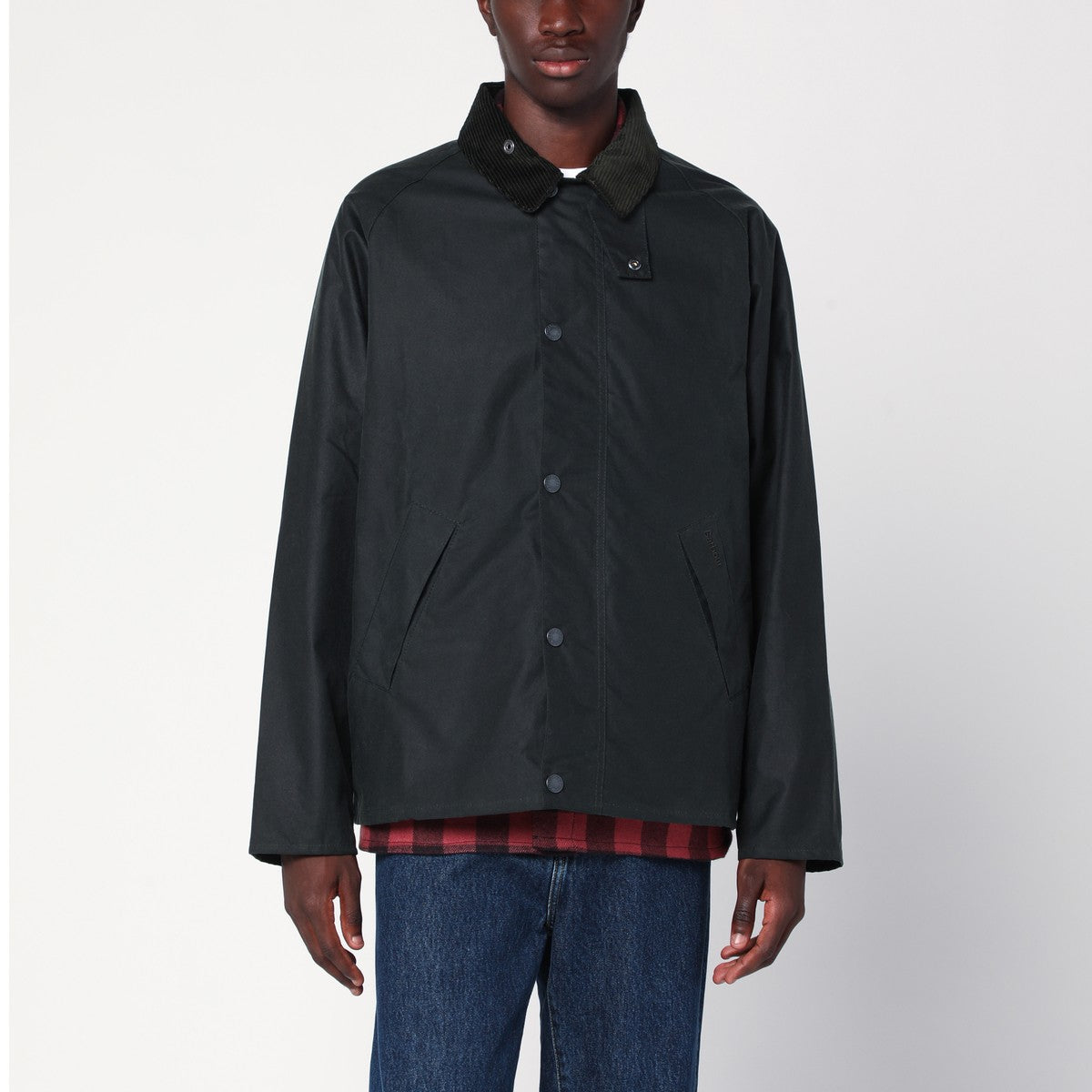 Barbour OS Transport waxed jacket sage