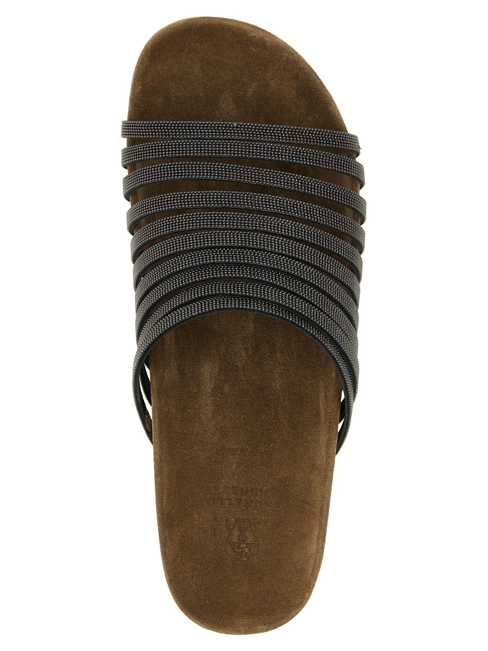 Brunello Cucinelli Precious Straps Slides
