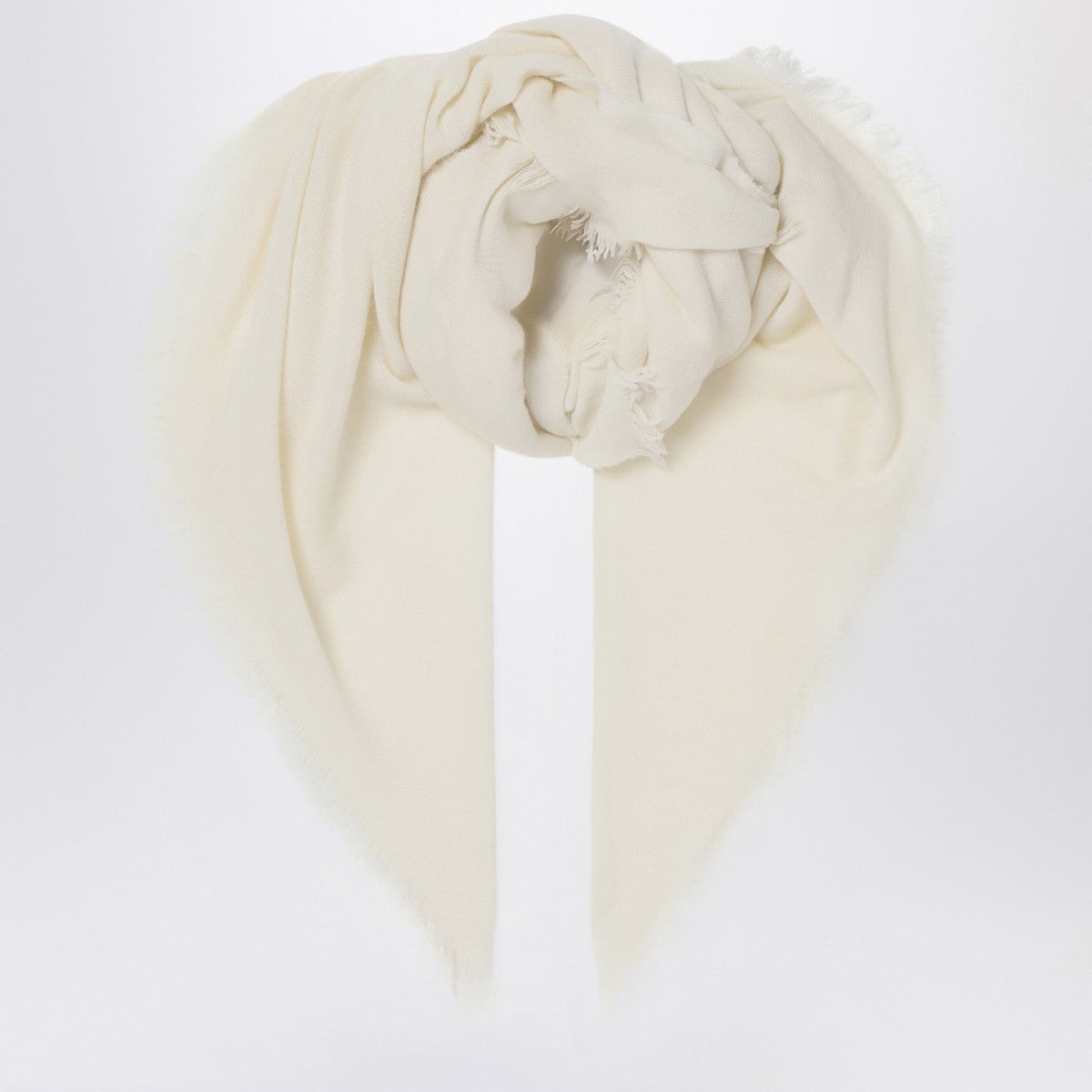 Destin White milk cashmere scarf