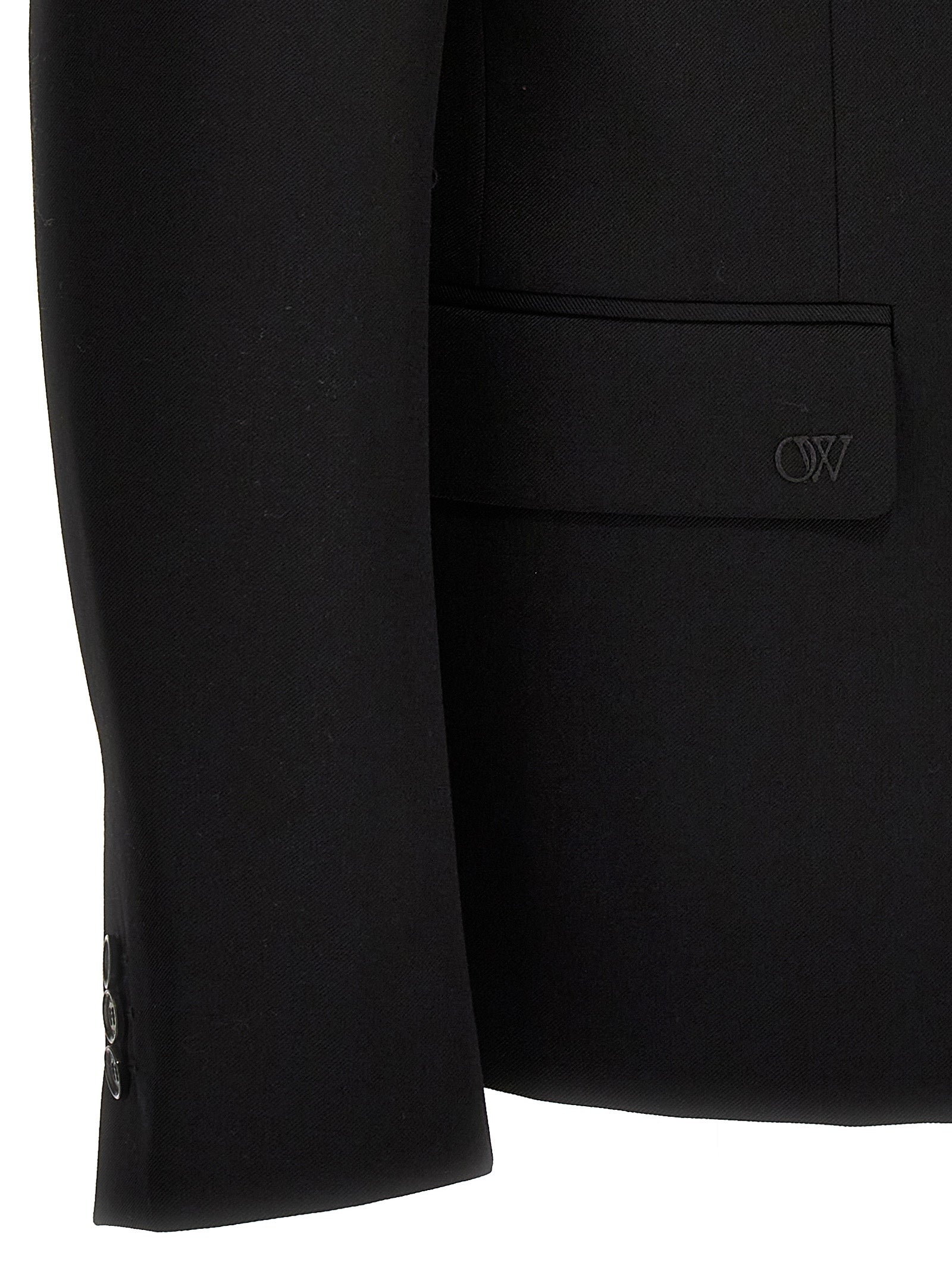 Off White Ow Embroidery Blazer