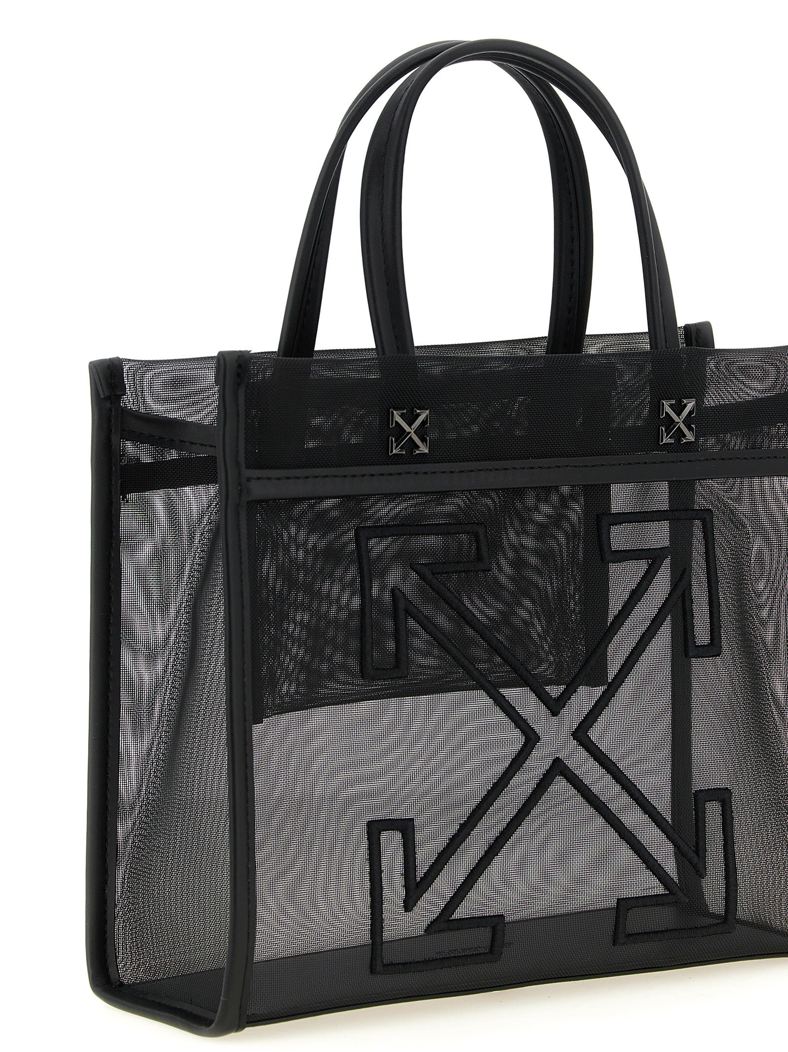 Off White Small Market Shopping Bag