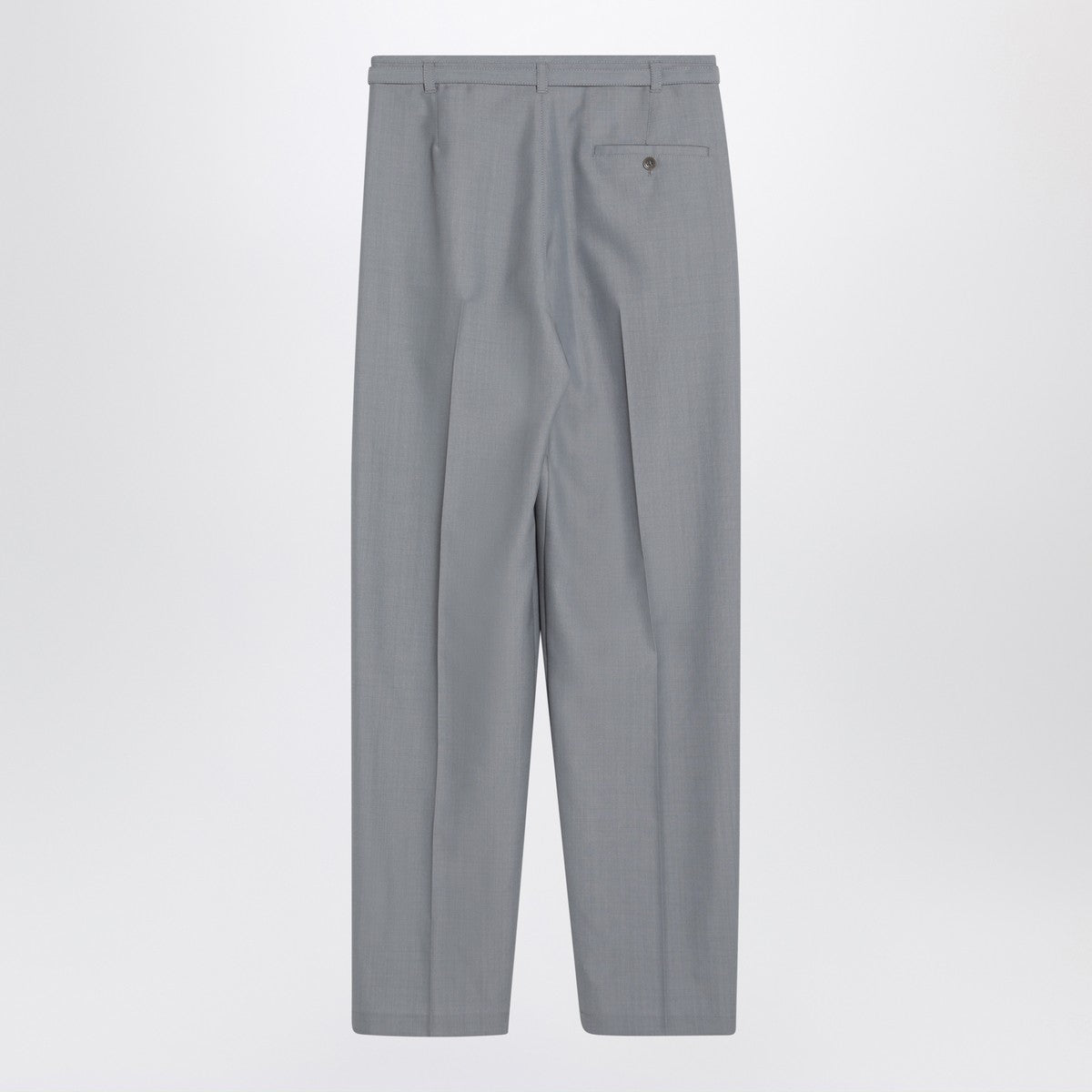 LEMAIRE Grey mélange trousers with belt