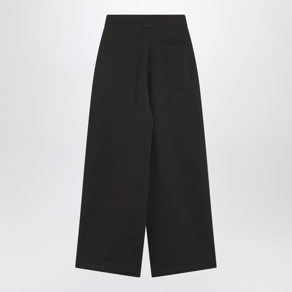 LEMAIRE Wide brown wool-blend trousers