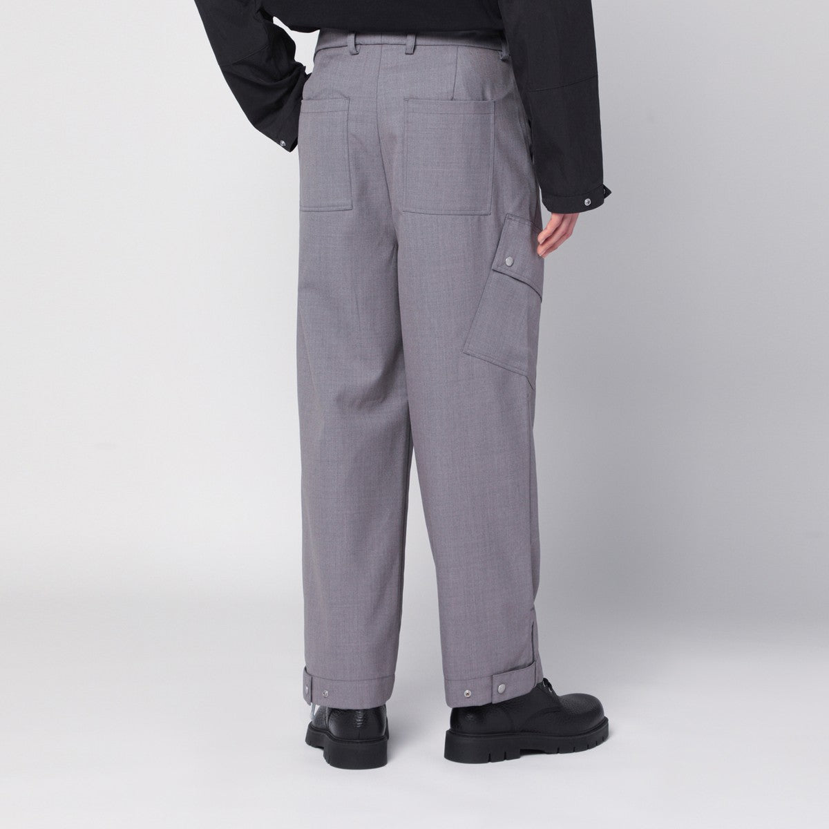 OAMC Peacemaker grey wool-blend trousers