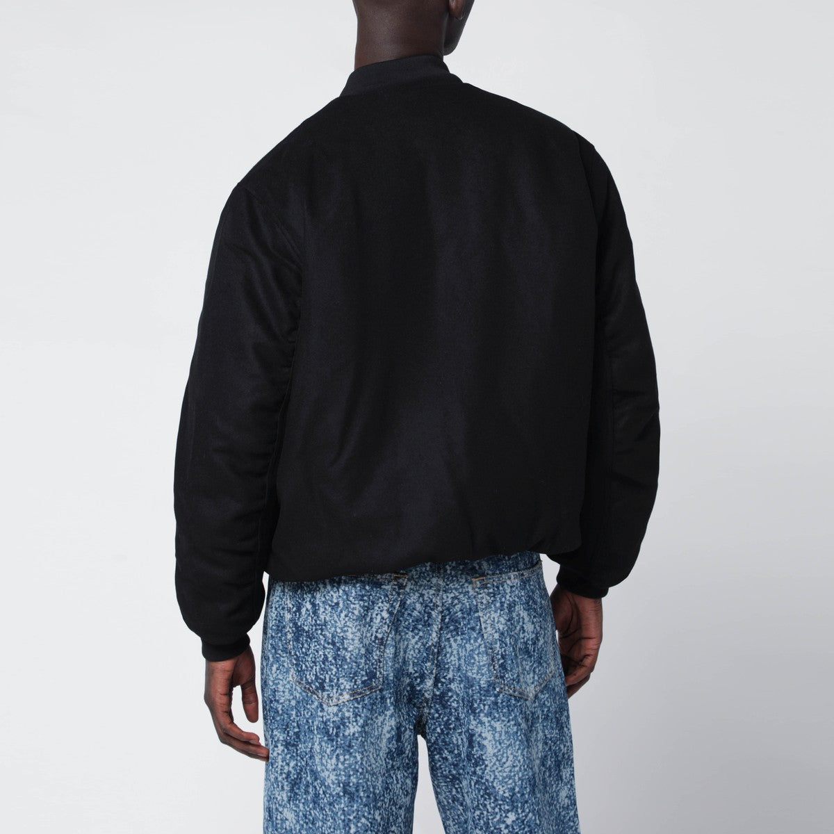 OAMC Black wool-blend bomber