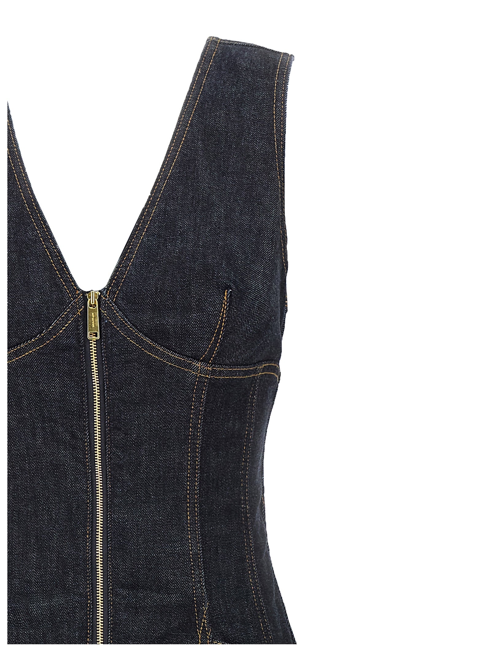 Self-Portrait Indigo Denim Midi Dress