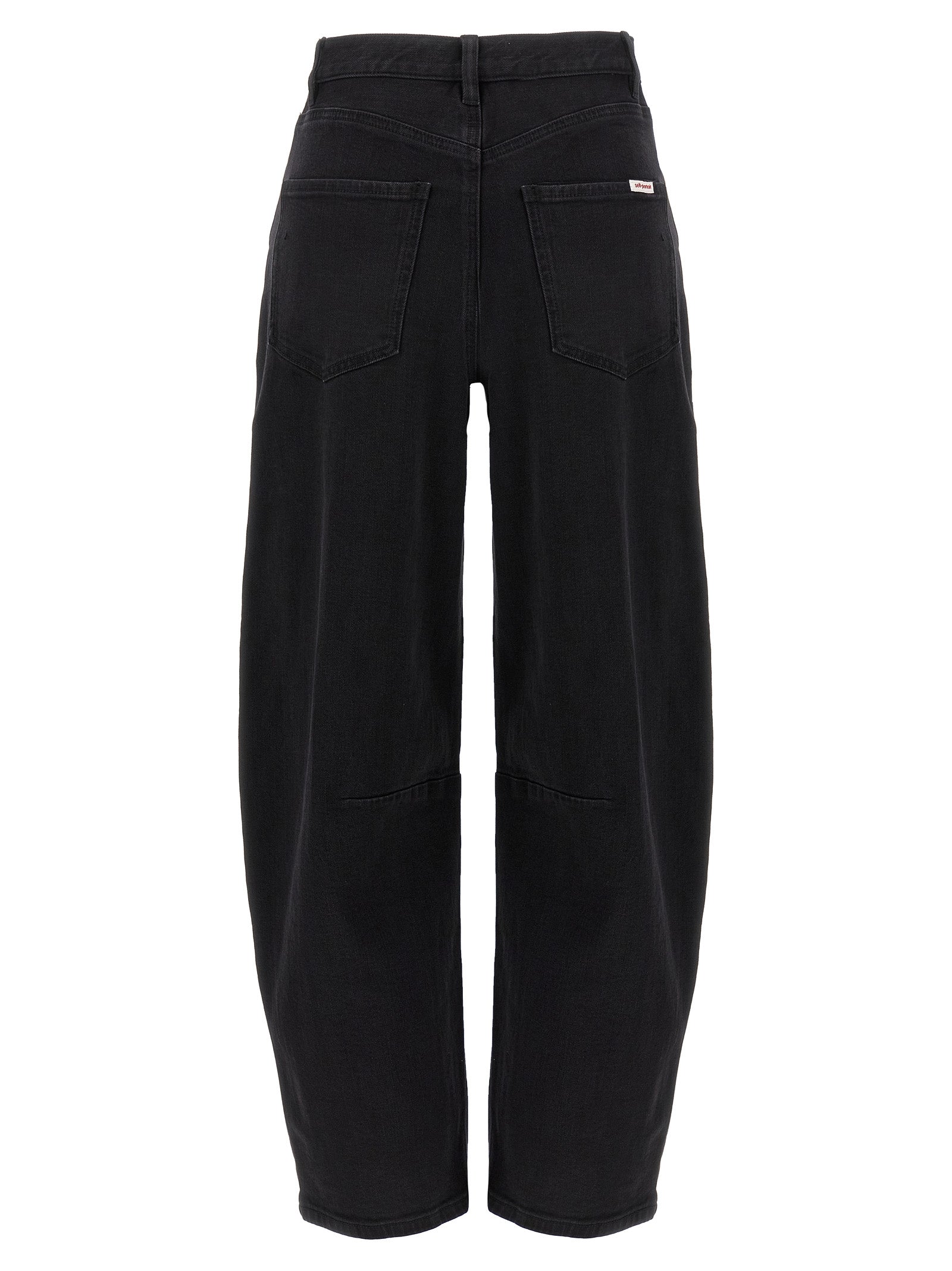 Self-Portrait Self Portrait Black Barrel Leg Jeans