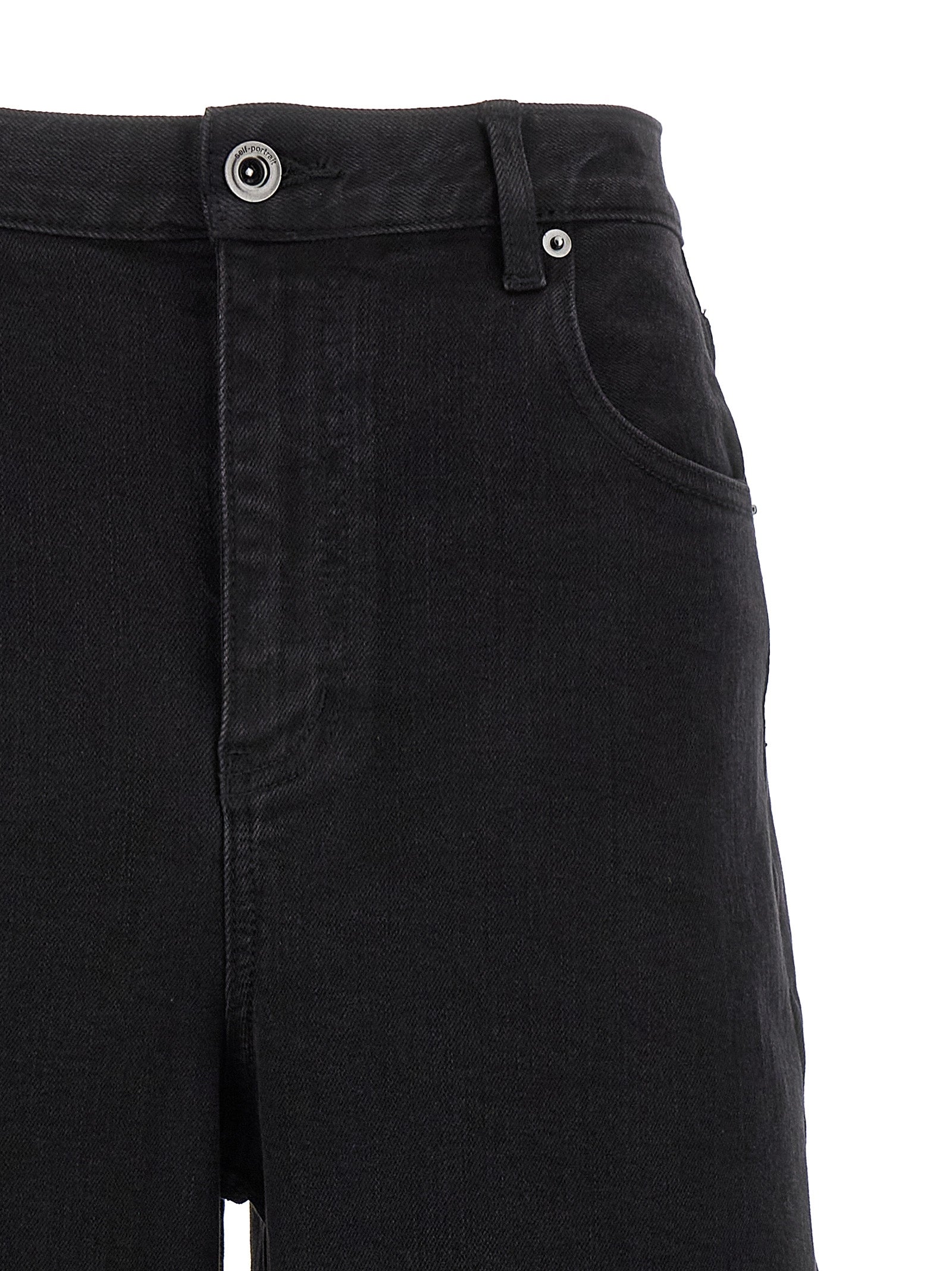 Self-Portrait Self Portrait Black Barrel Leg Jeans