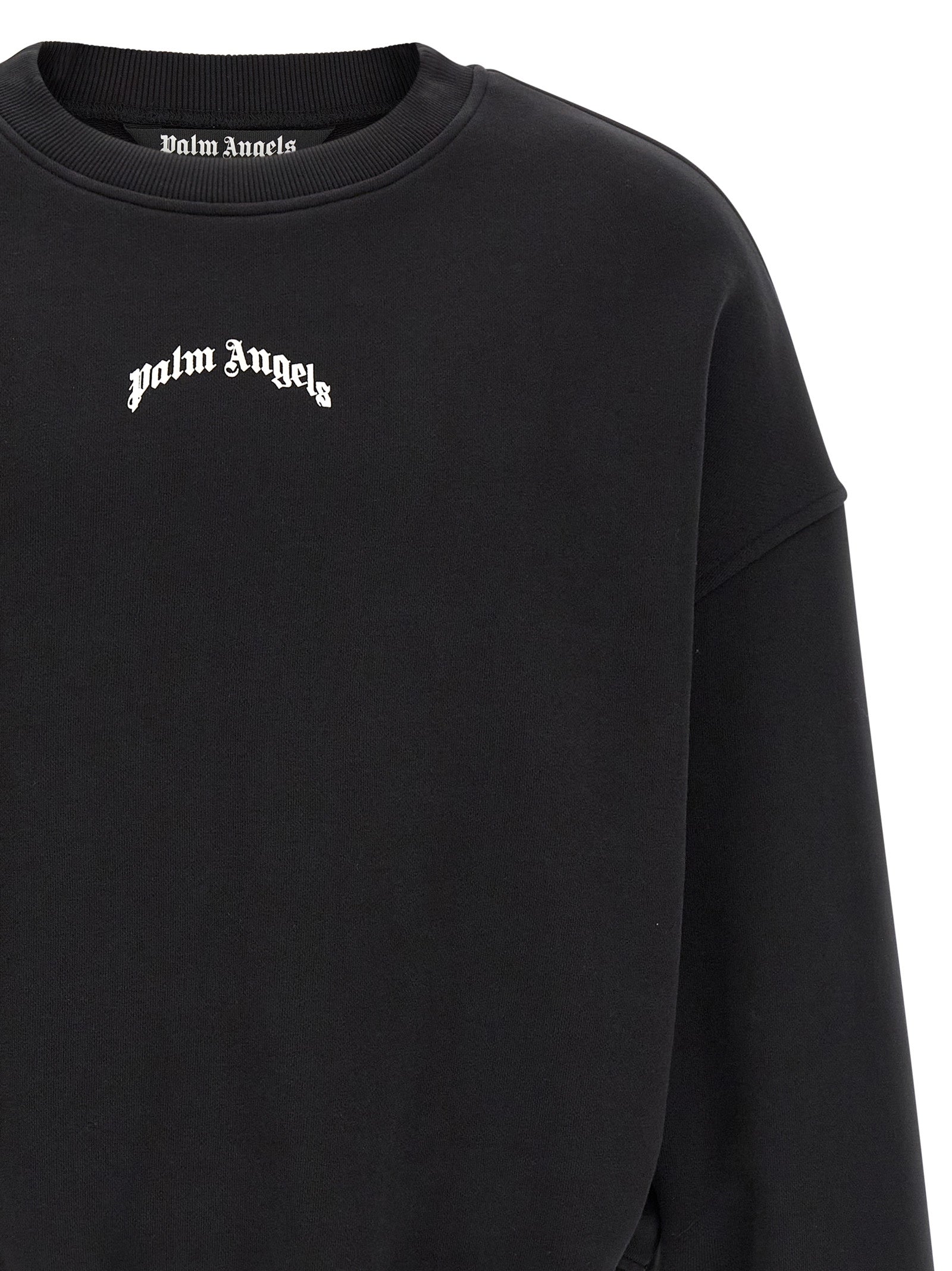 Palm Angels Back Curved Logo Sweatshirt