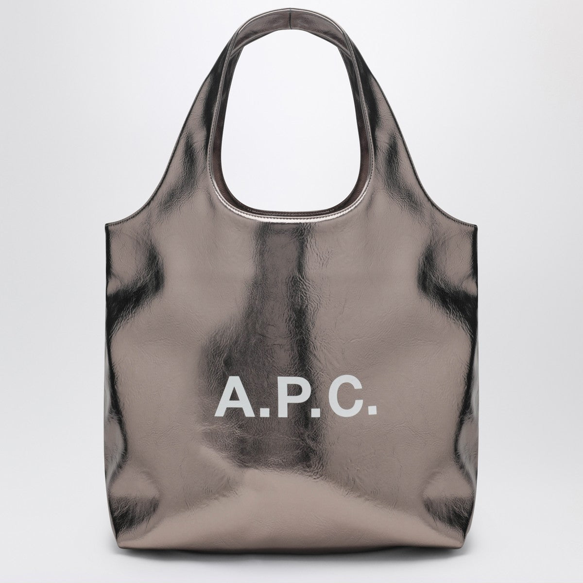 A.P.C. Ninon metallic silver tote bag
