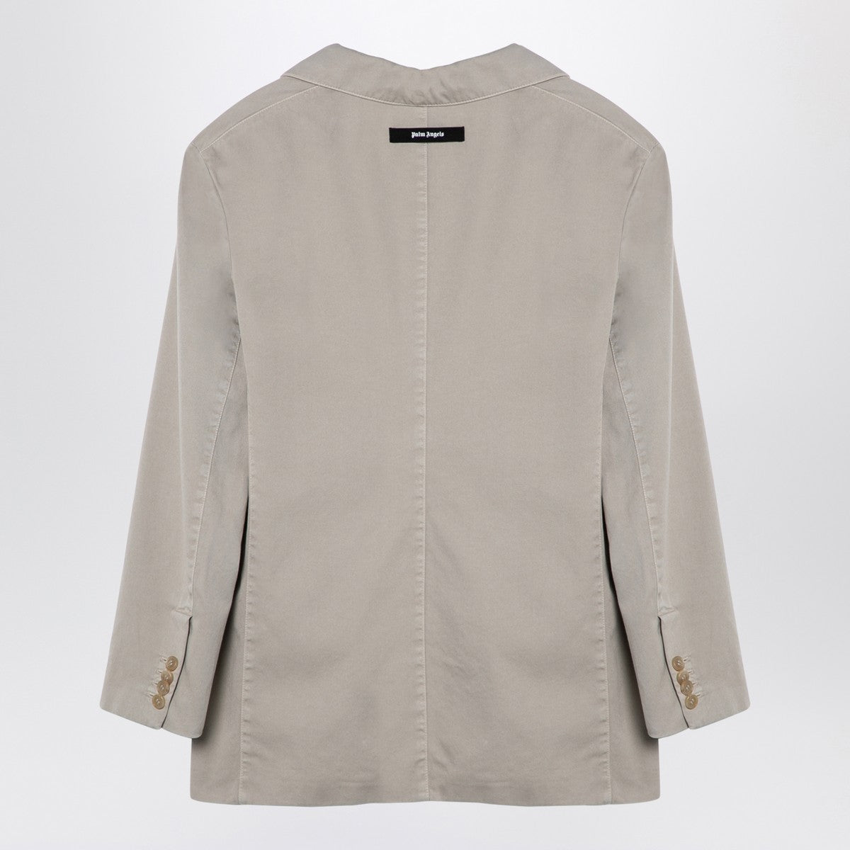 Palm Angels Beige double-breasted cotton jacket