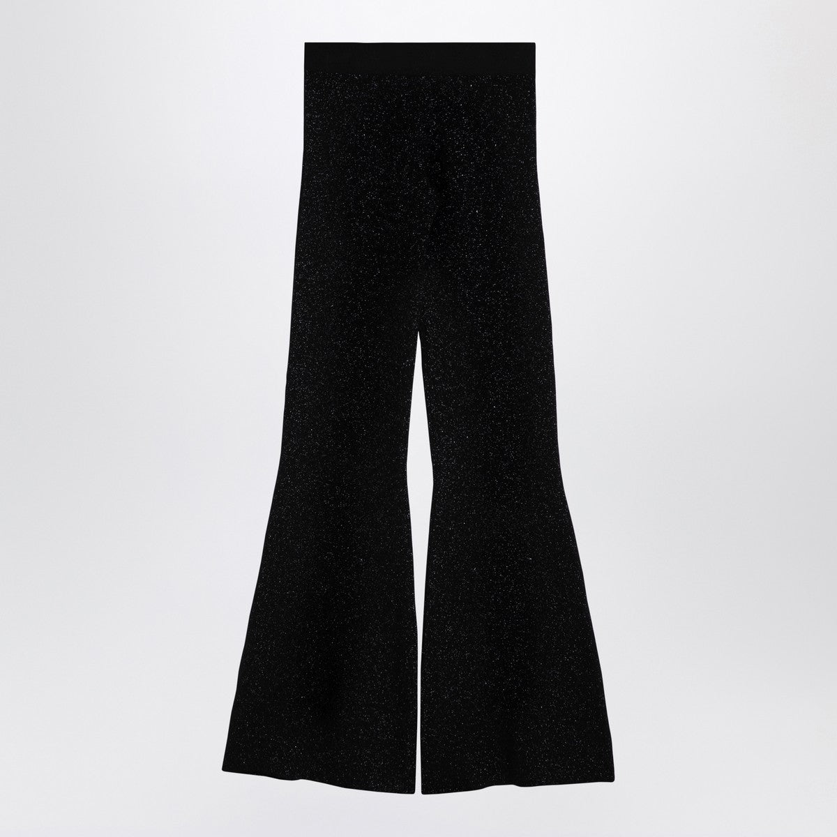 Palm Angels Black lurex viscose blend trousers