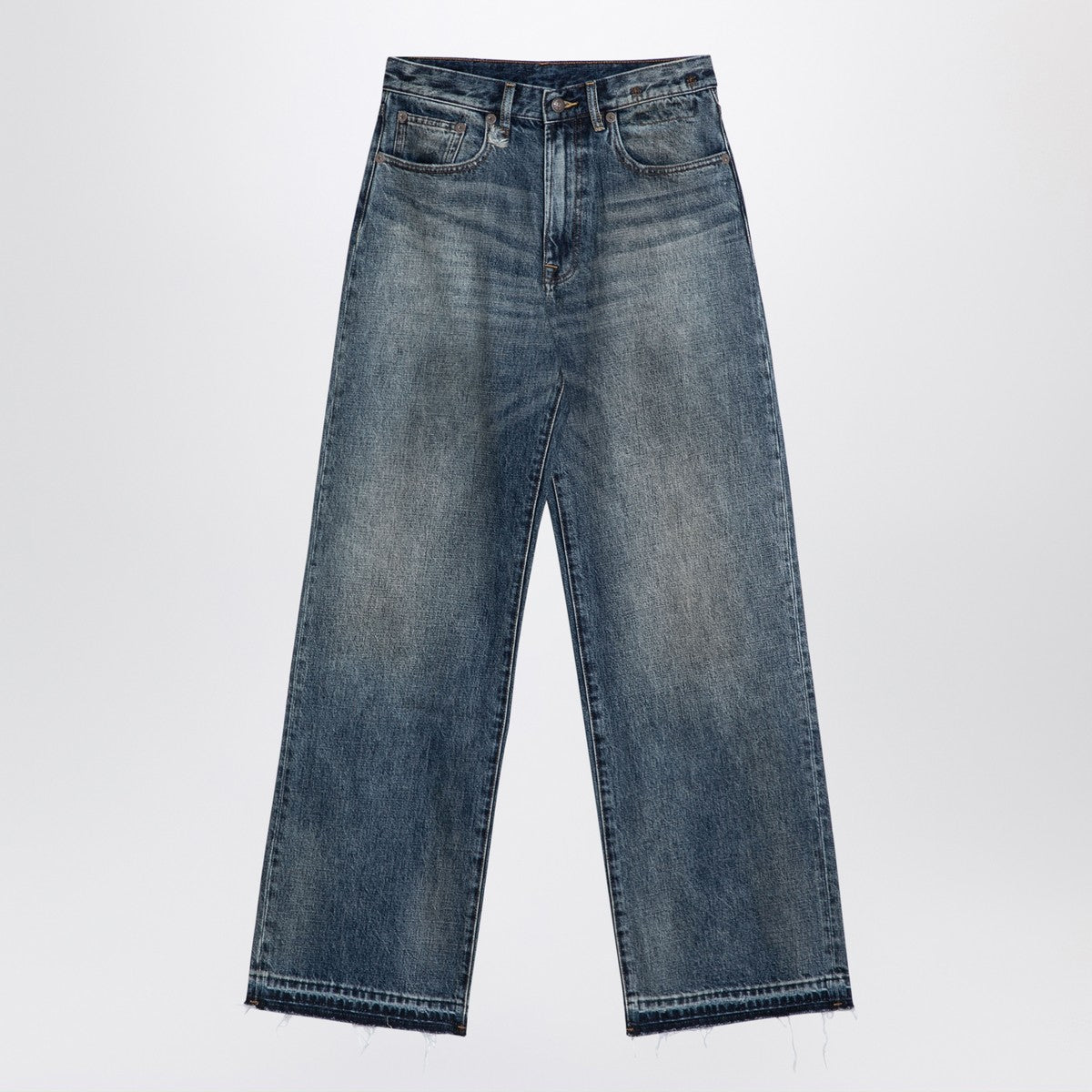 R13 Washed-out blue denim jeans