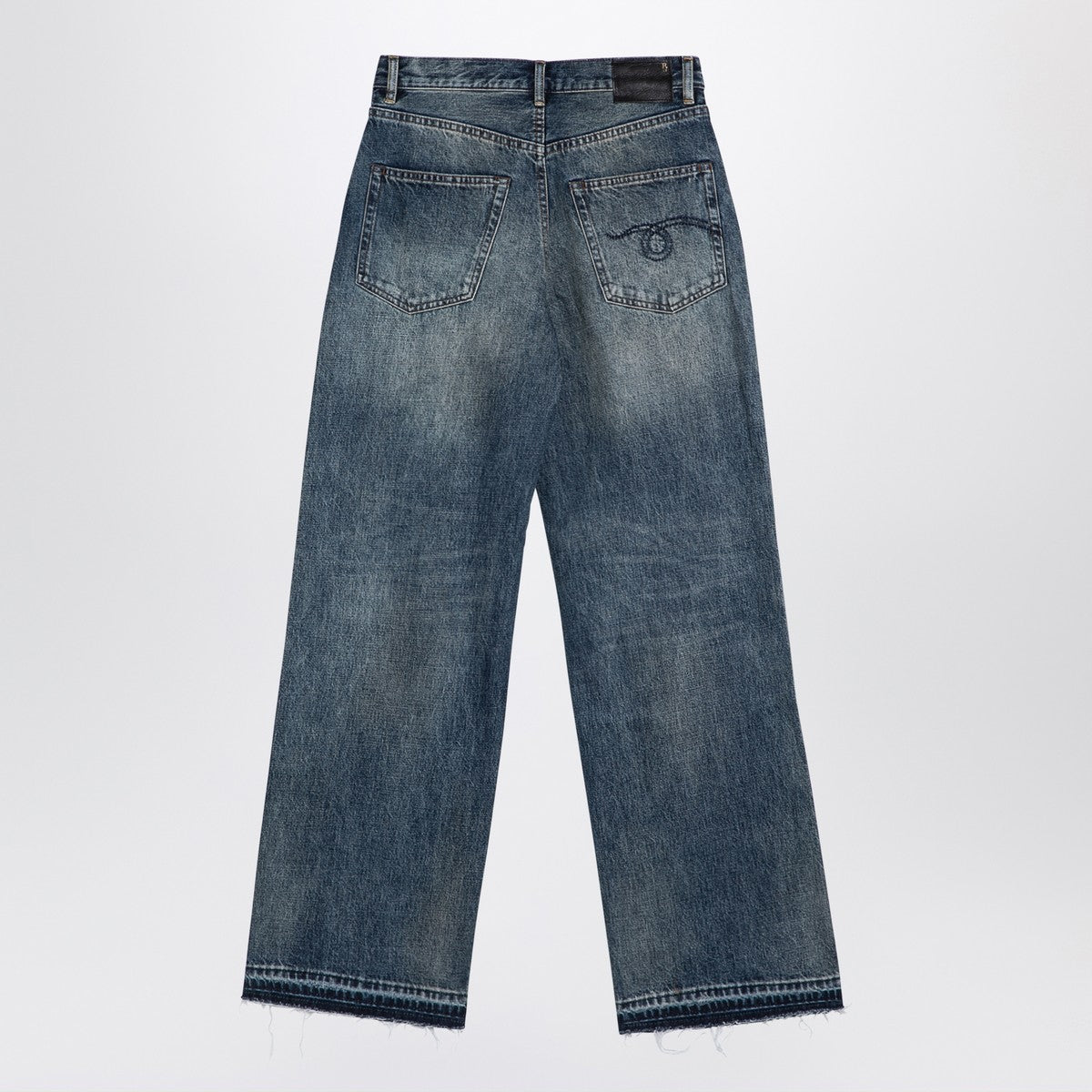 R13 Washed-out blue denim jeans