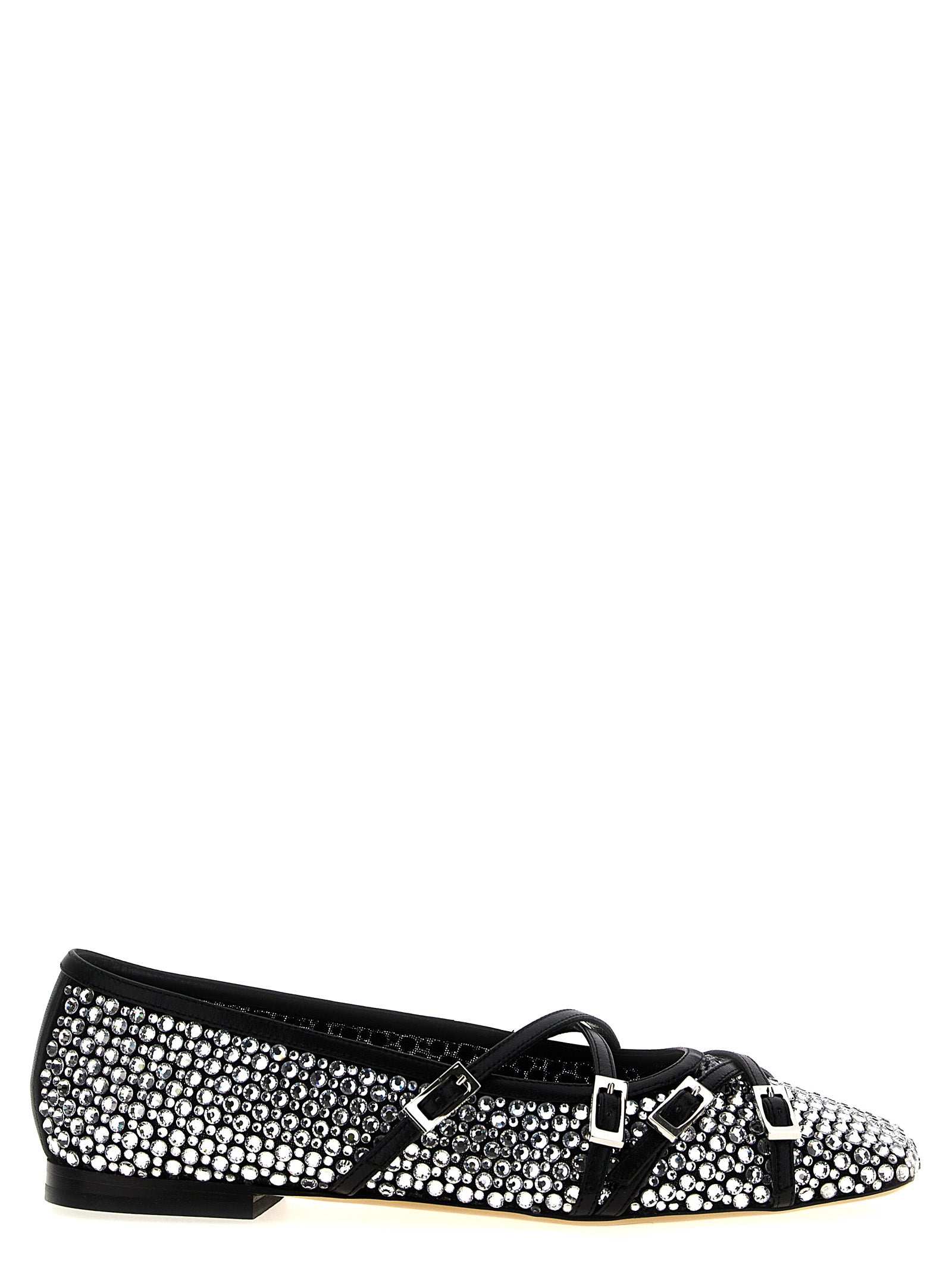 Mach & Mach Crystal Net Ballet Flats