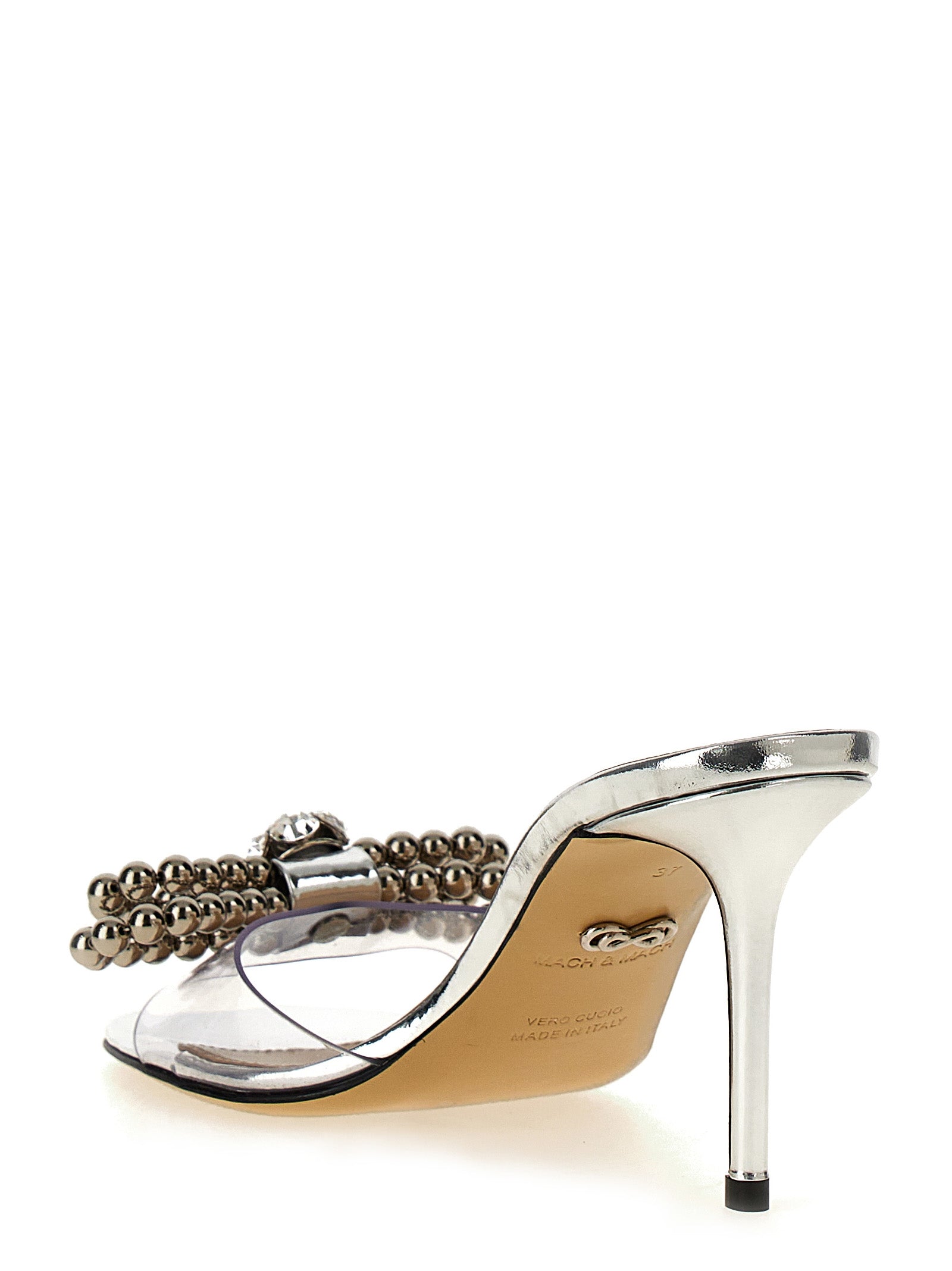 Mach & Mach Stud Bow Sandals