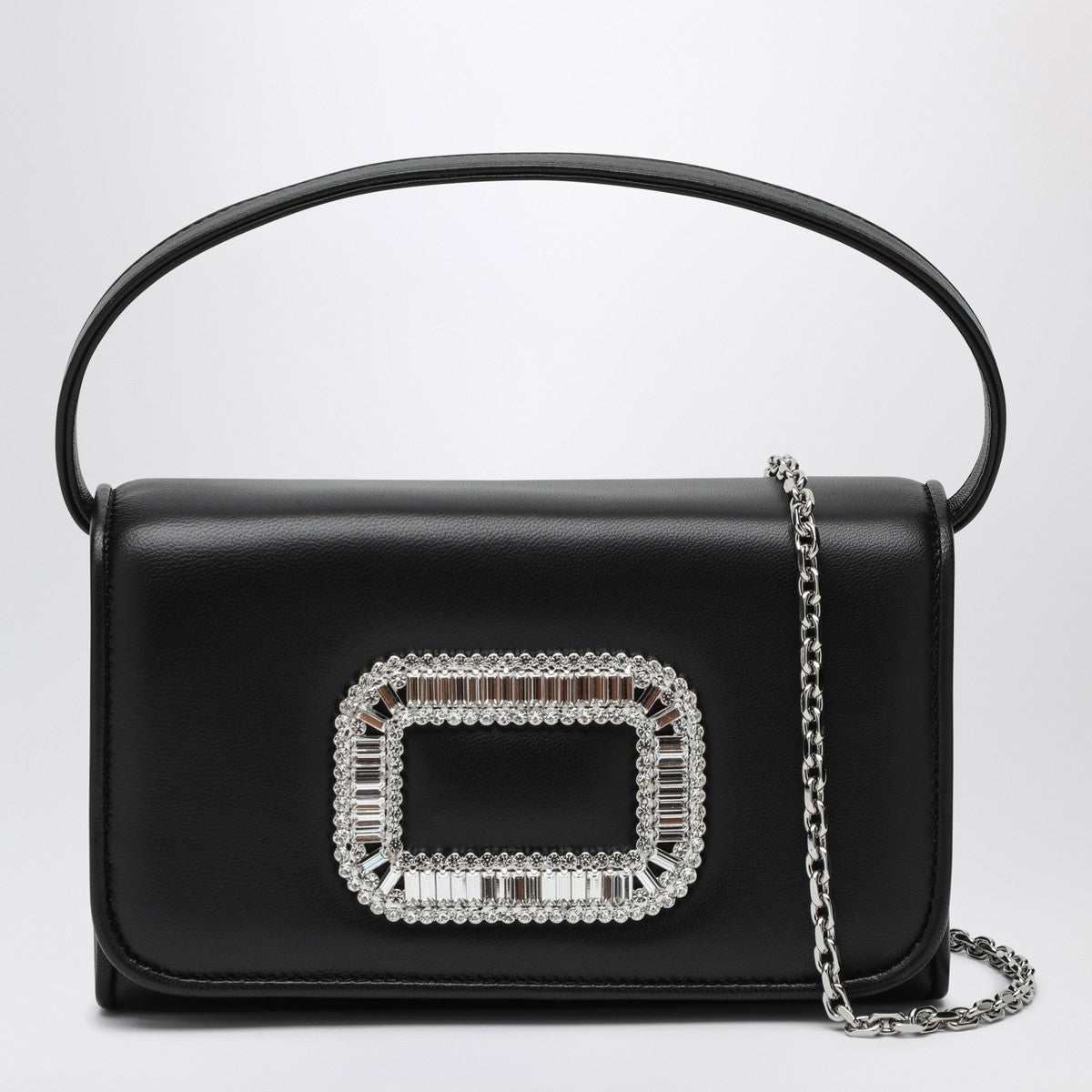 ROGER VIVIER Black leather Micro Pilgrim bag