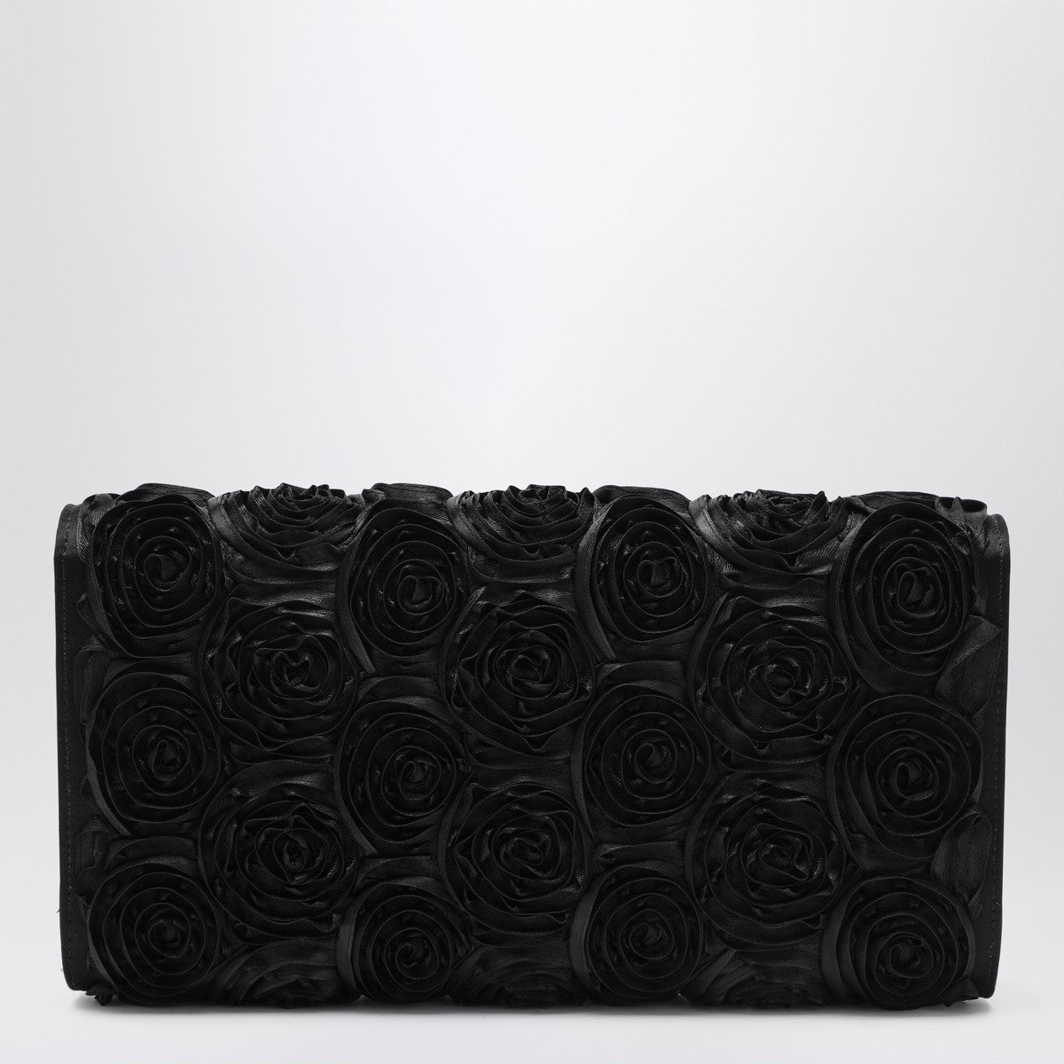 ROGER VIVIER Black Flower clutch bag Efflorescence