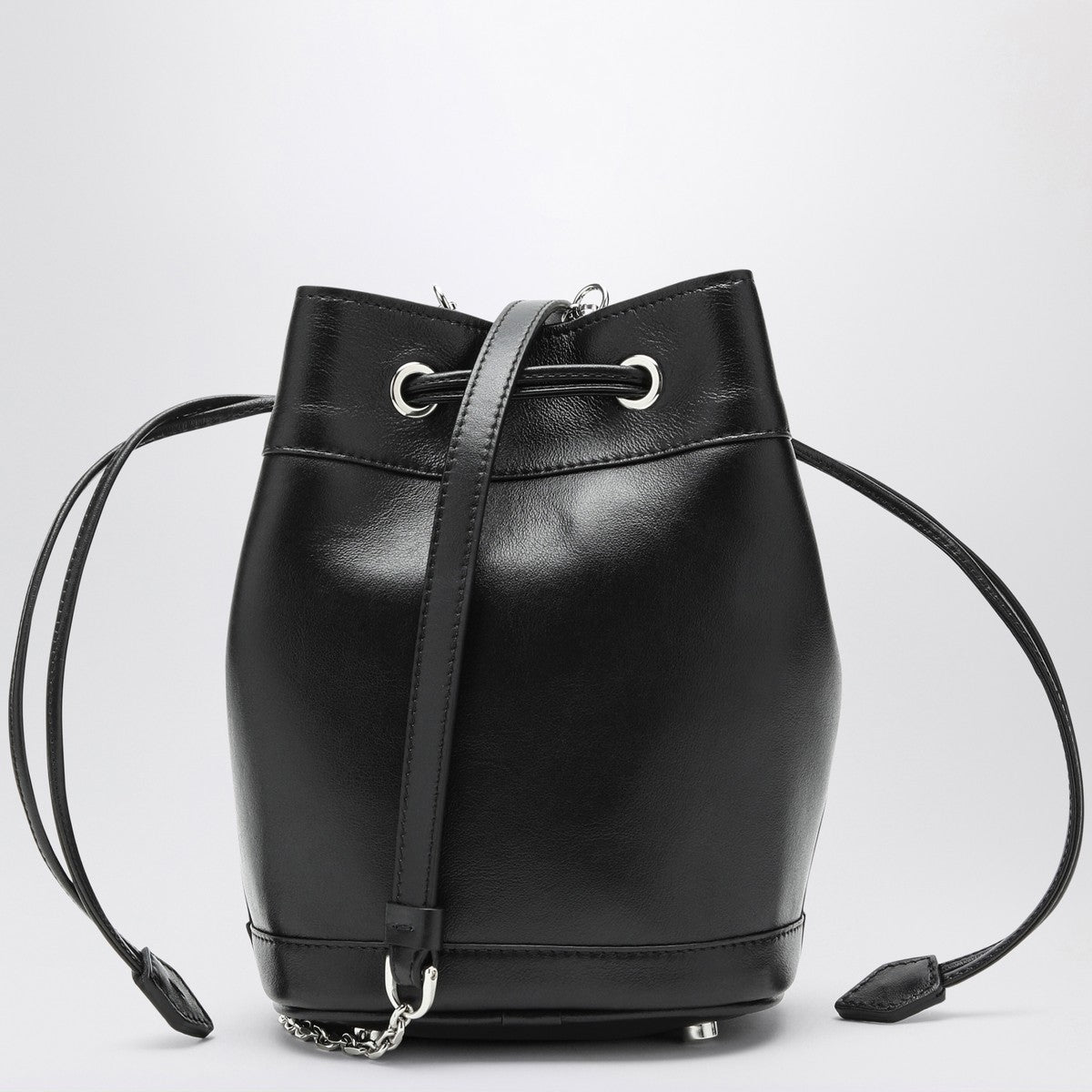 ROGER VIVIER Black leather bucket bag Très Vivier