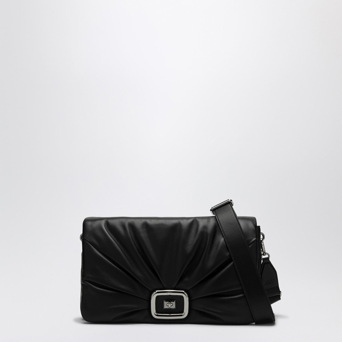 ROGER VIVIER Viv'' Choc Large black leather bag