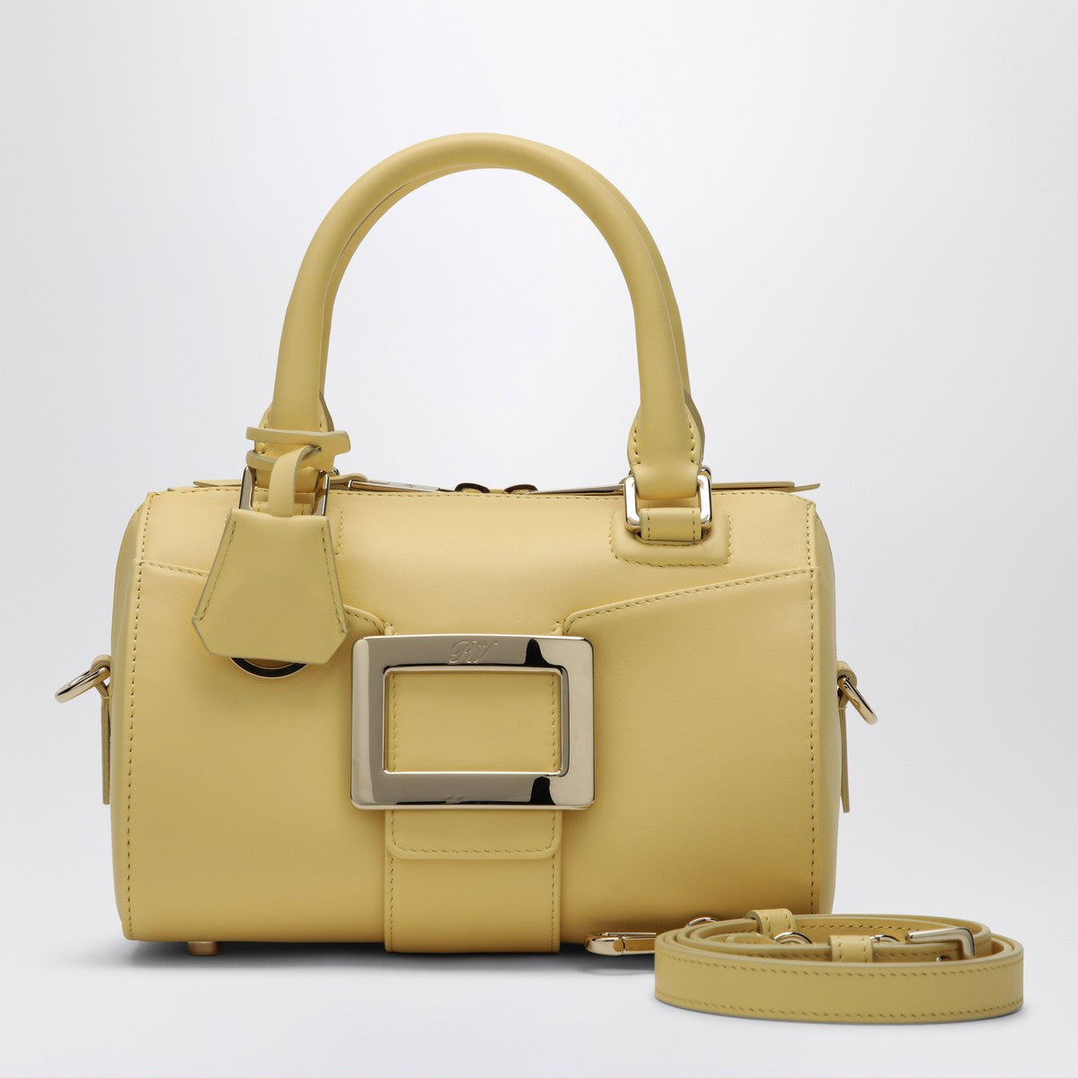 ROGER VIVIER Belle Vivier Bowling Bag in yellow leather