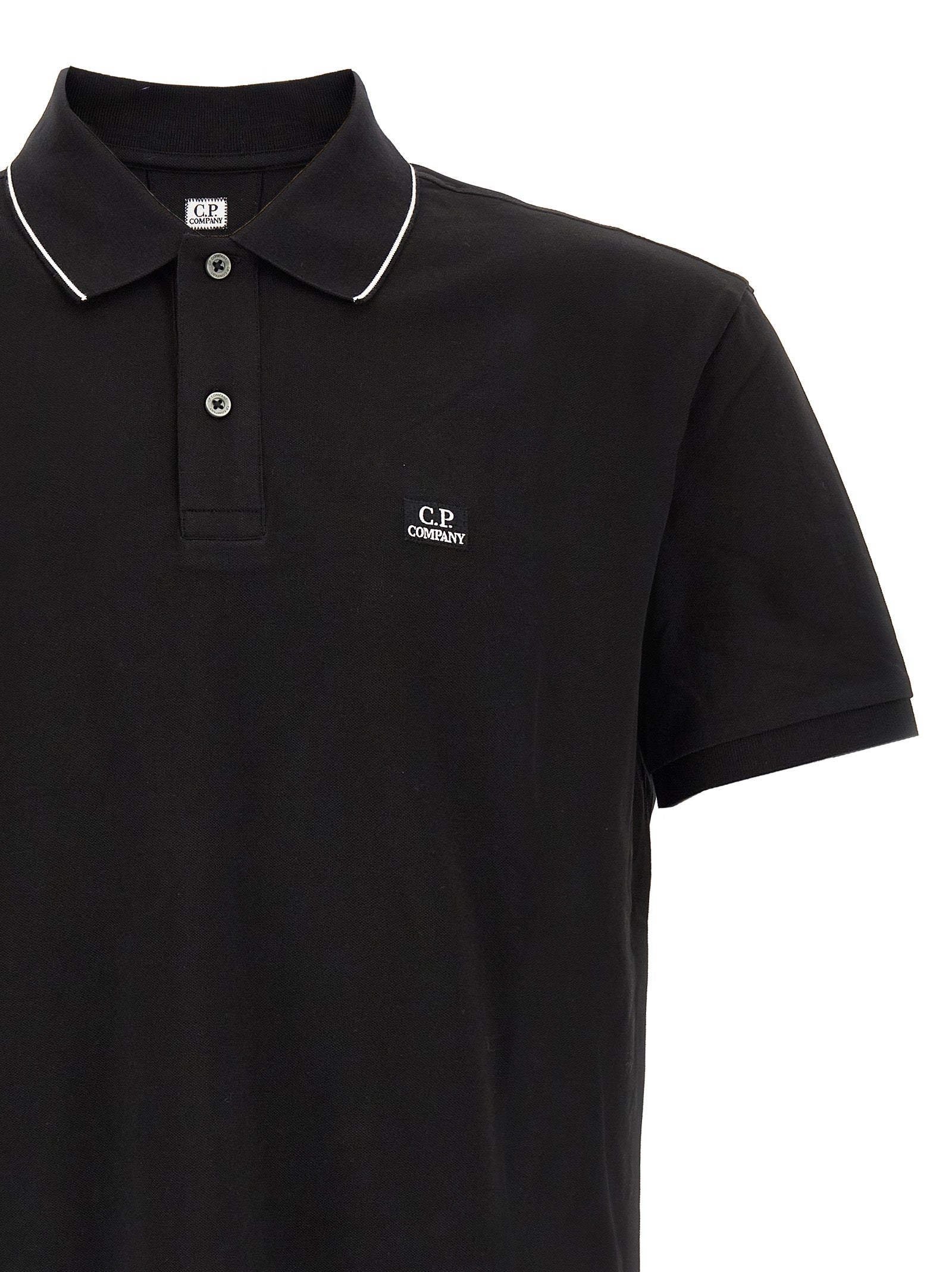C.p. Company Logo Patch Polo Shirt
