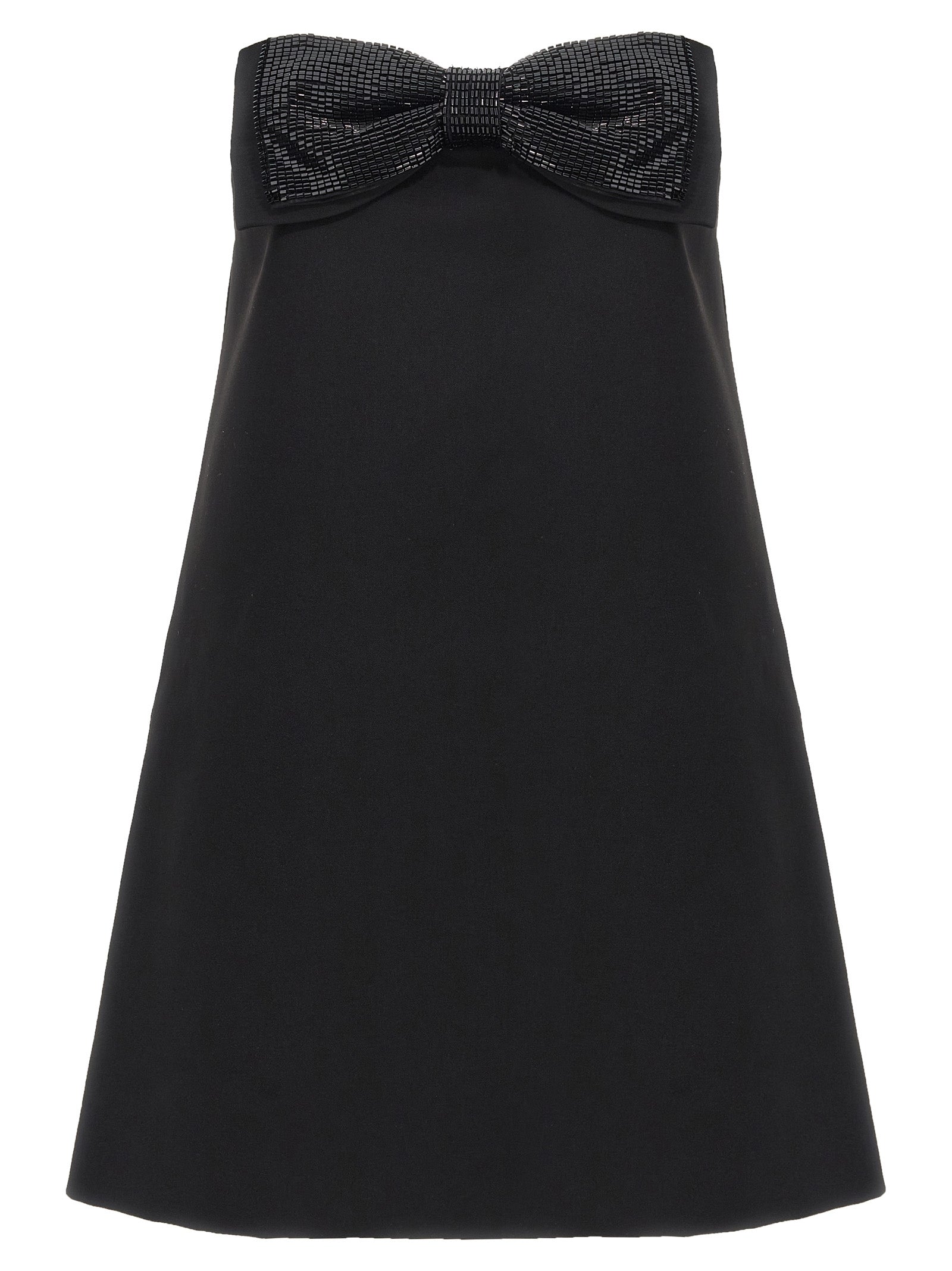 Self-Portrait Self Portrait Black Crepe Bandeau Mini Dress
