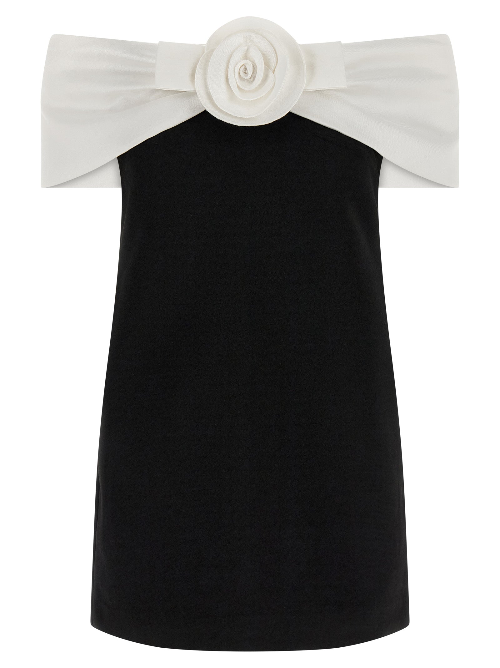 Self-Portrait Self Portrait Black Crêpe Flower Mini Dress