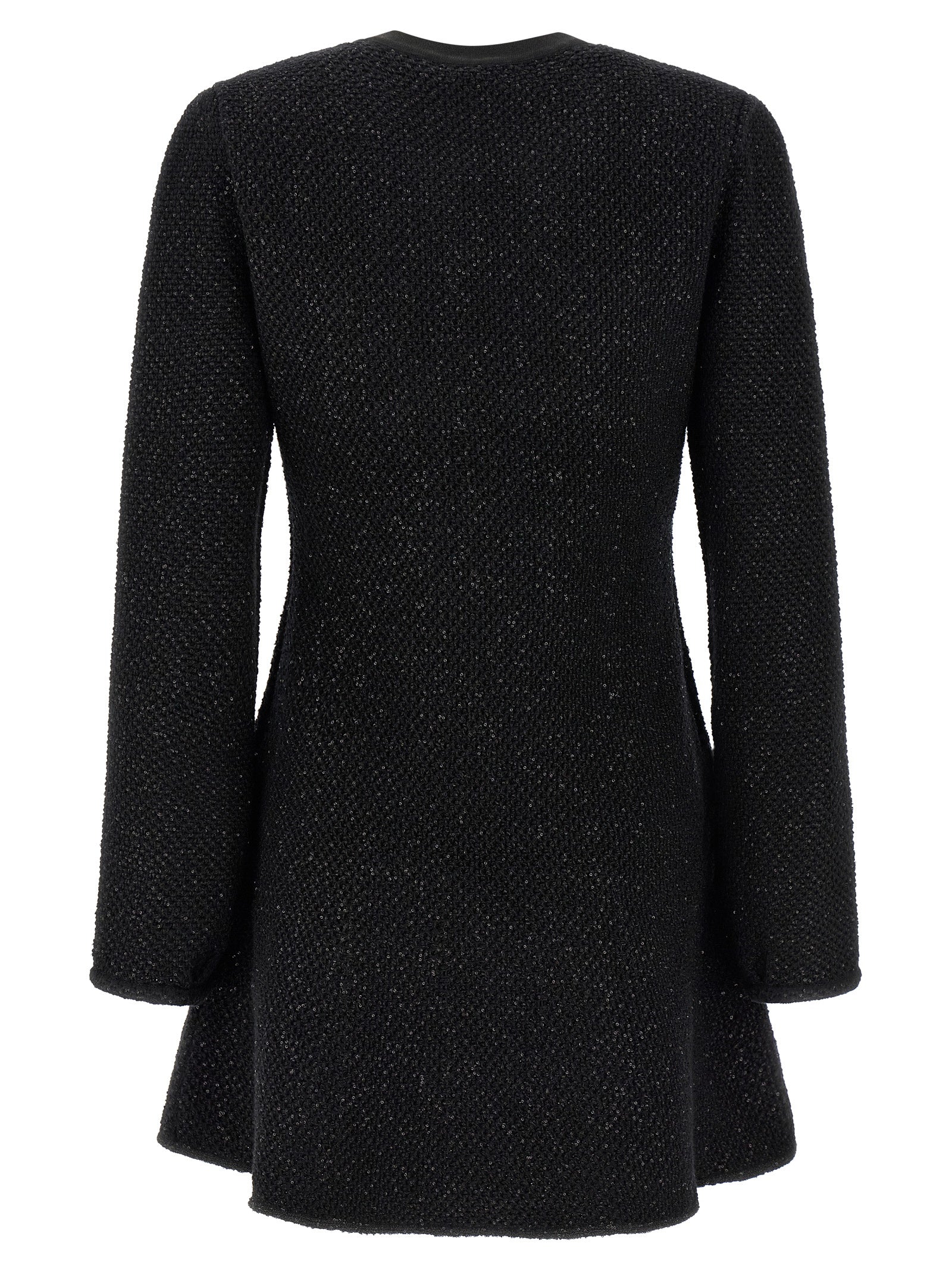 Self-Portrait Self Portrait Black Sequin Knit Mini Dress
