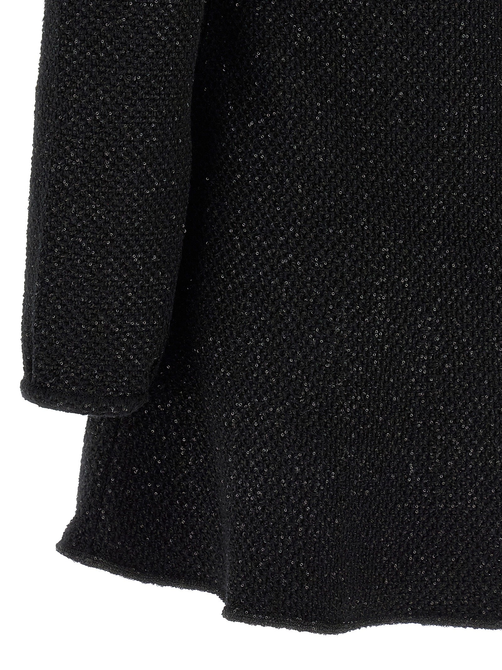 Self-Portrait Black Sequin Knit Mini Dress