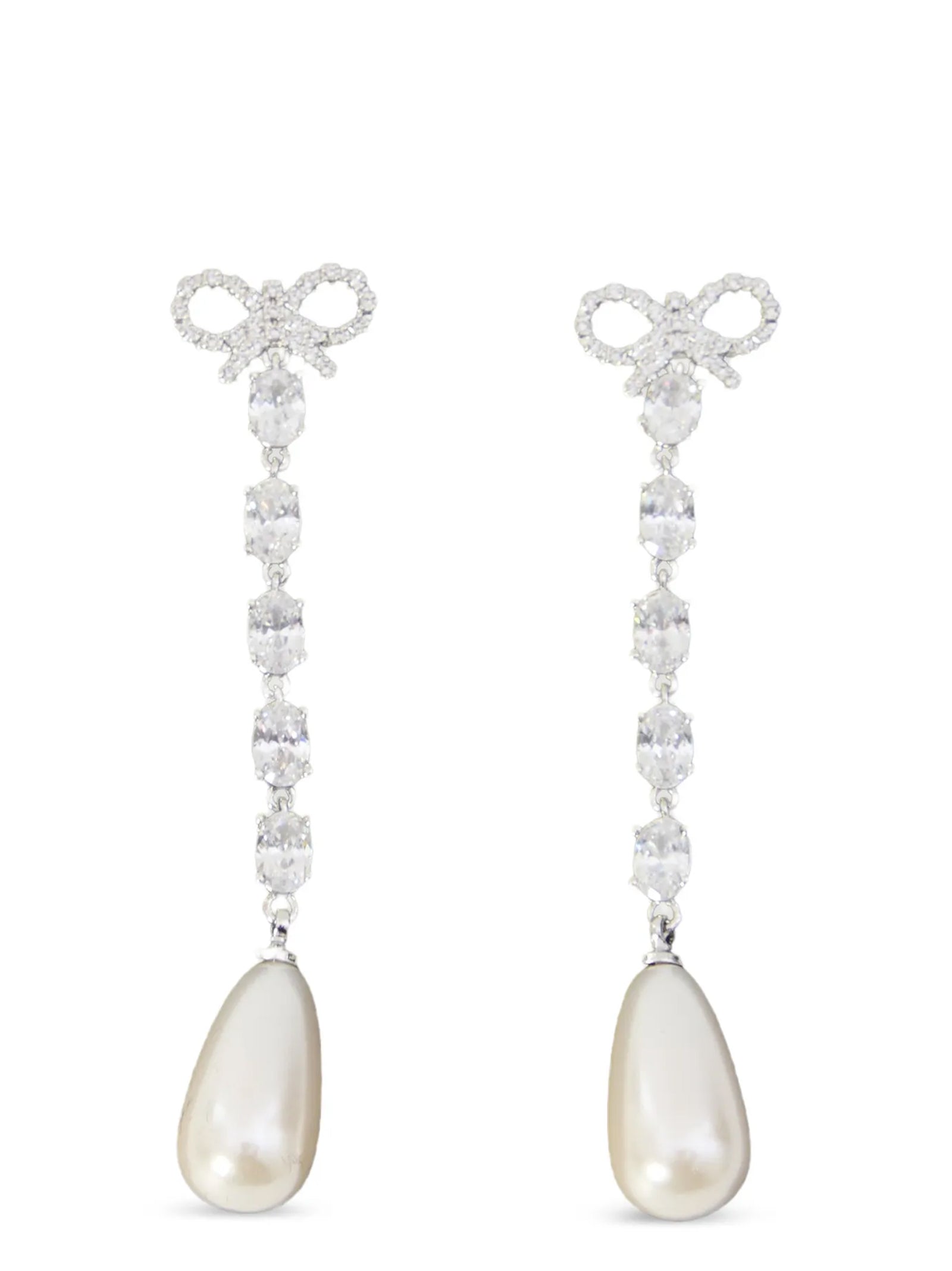 Self-Portrait Self Portrait Bow Pearl Droplet Earrings
