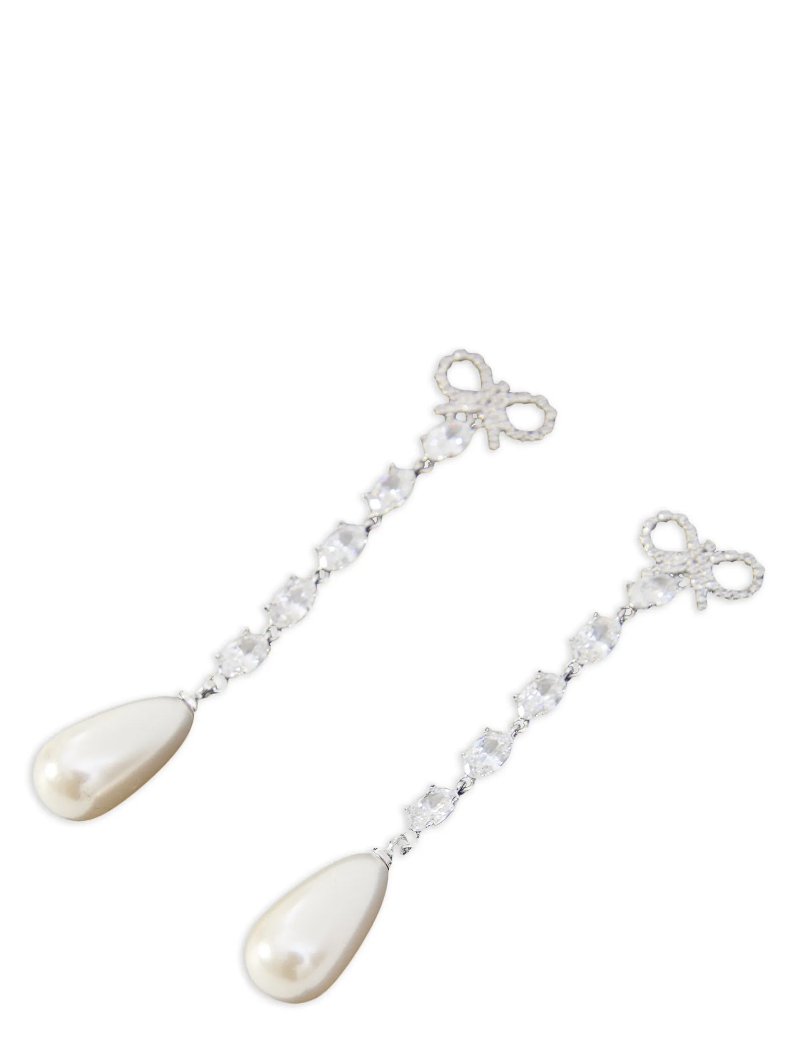 Self-Portrait Self Portrait Bow Pearl Droplet Earrings