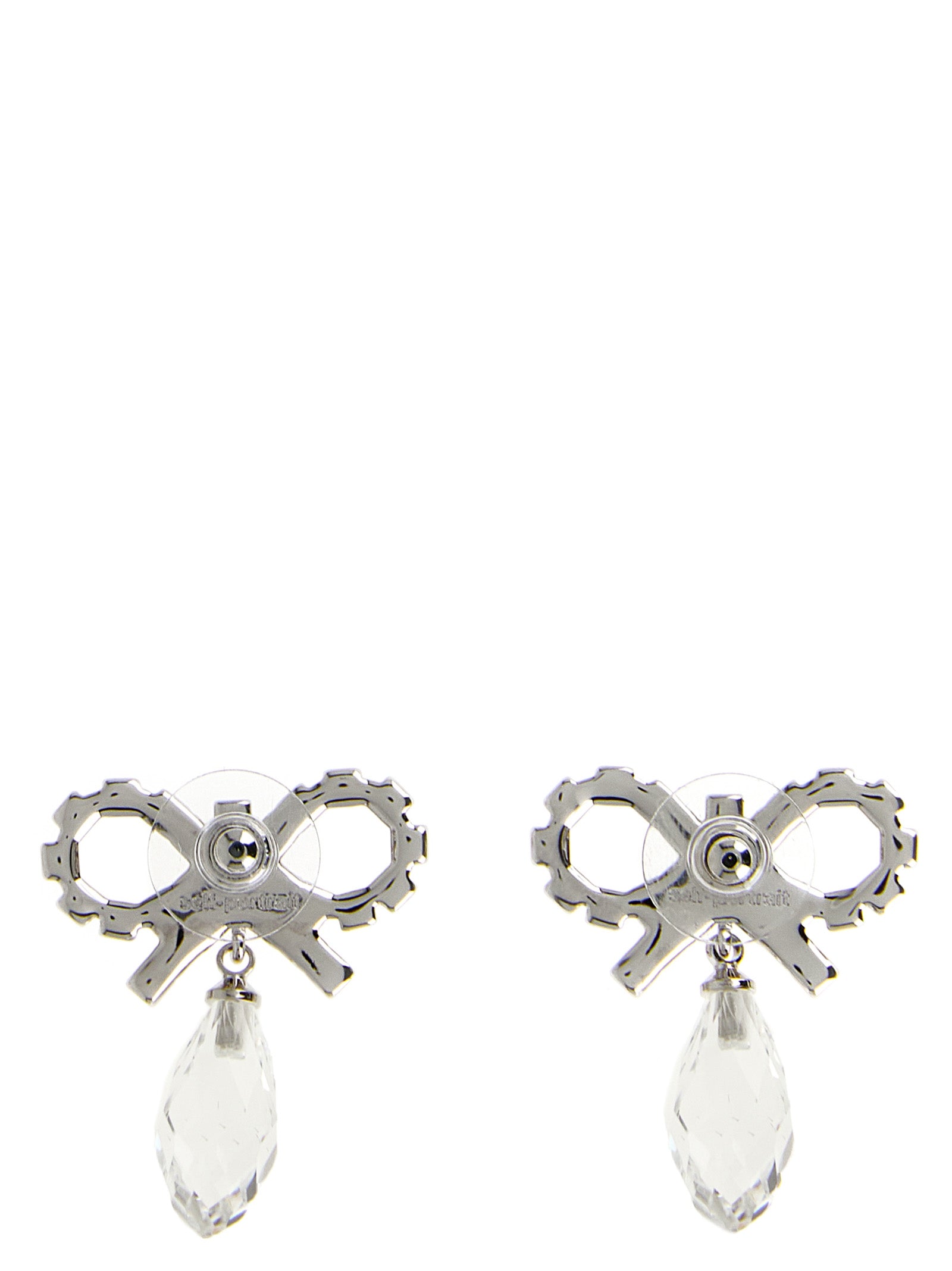 Self-Portrait Self Portrait Bow Crystal Droplet Earrings