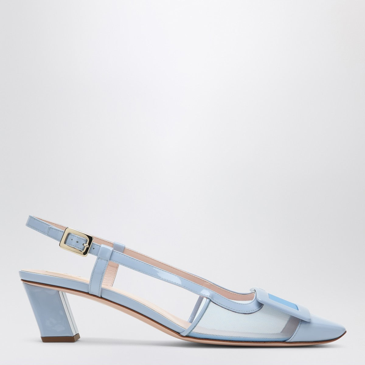 ROGER VIVIER Placid blue Belle Vivier slingback pumps