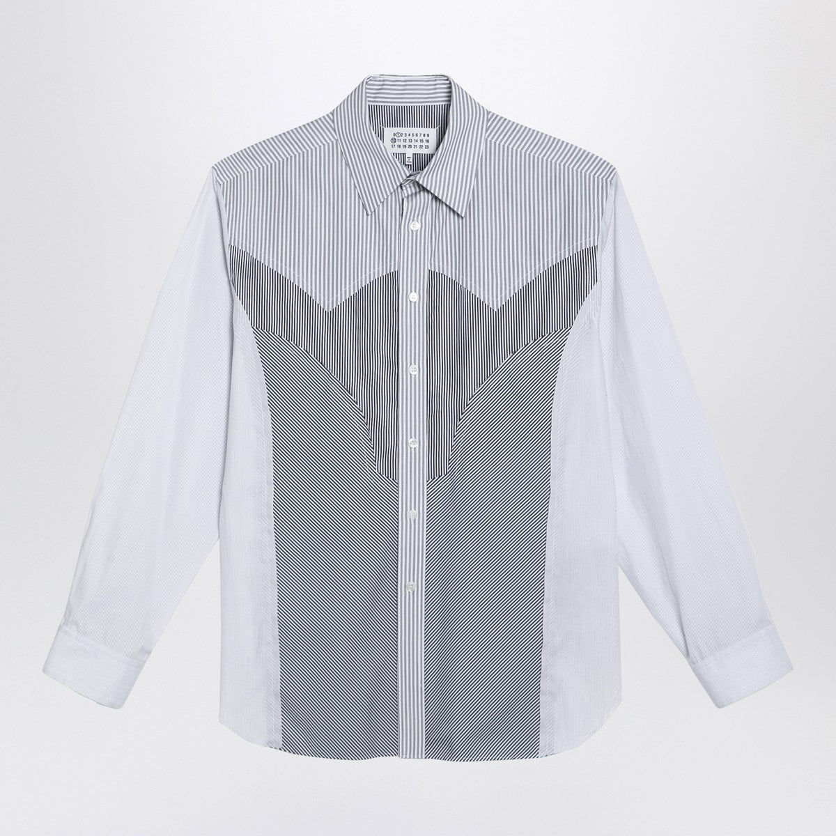 Maison Margiela Striped patchwork shirt