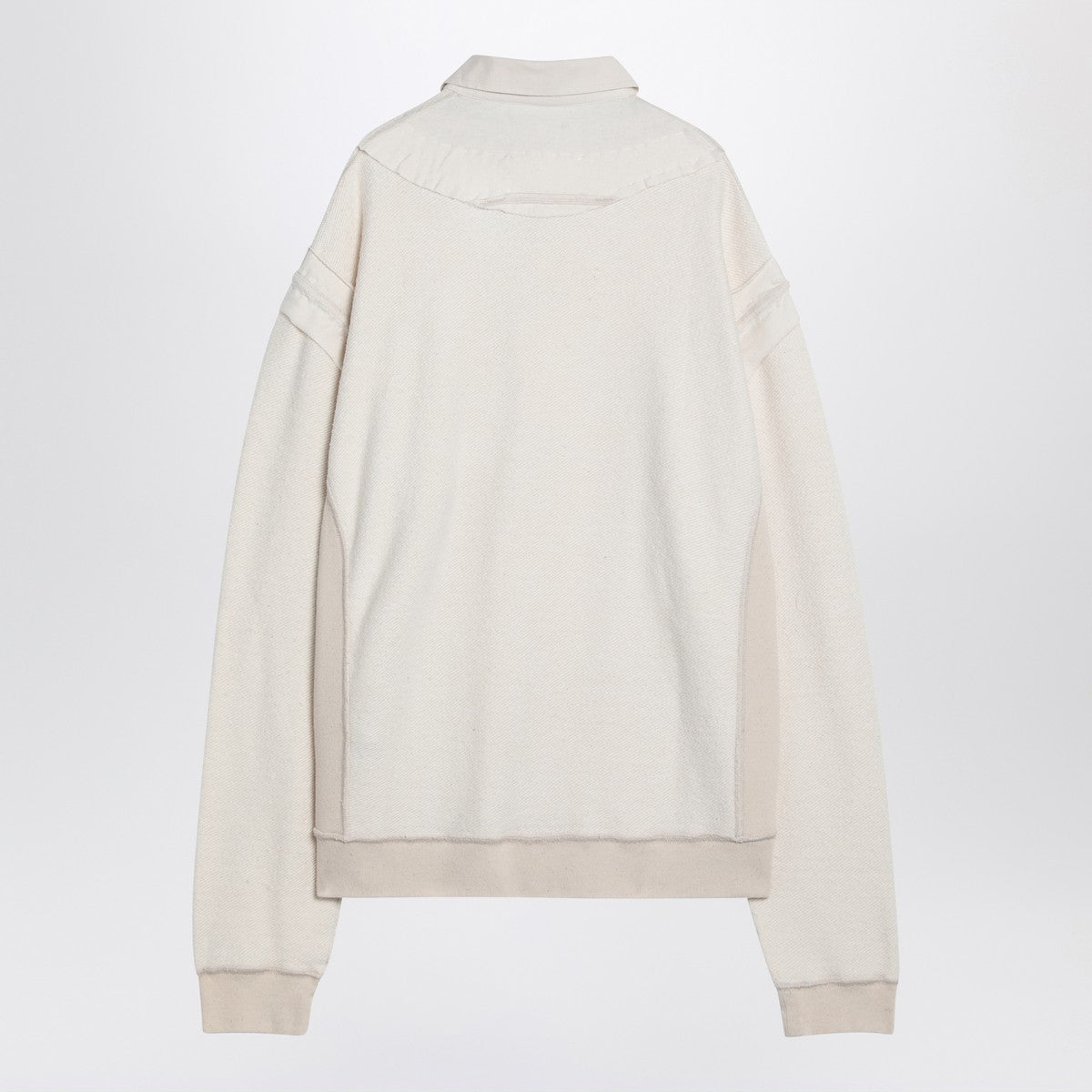 Maison Margiela Distressed-effect ecru sweatshirt