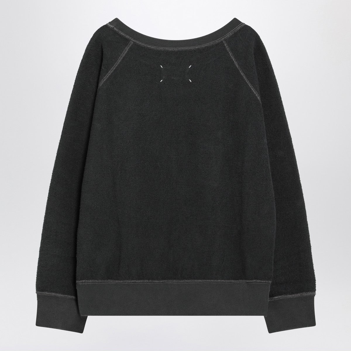 Maison Margiela Faded black sweatshirt in cotton with logo