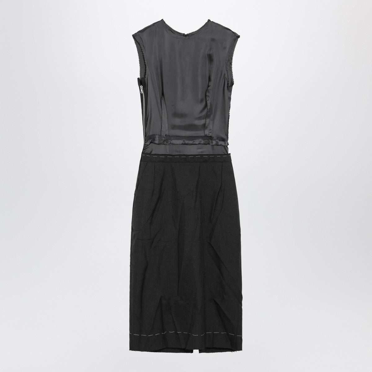 Maison Margiela Grey mélange sleeveless dress