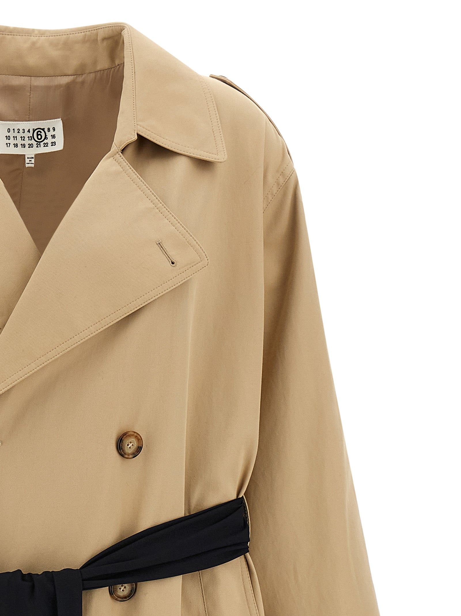 Mm6 Maison Margiela Trench Coat With Gloves