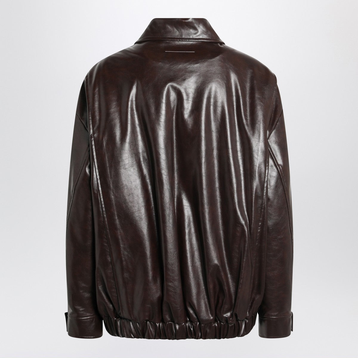 MM6 Maison Margiela Burgundy faux leather jacket