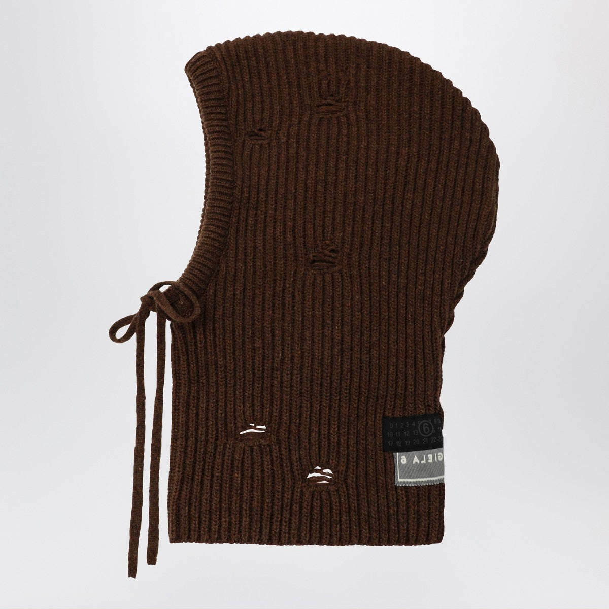 MM6 Maison Margiela Brown wool-blend hood