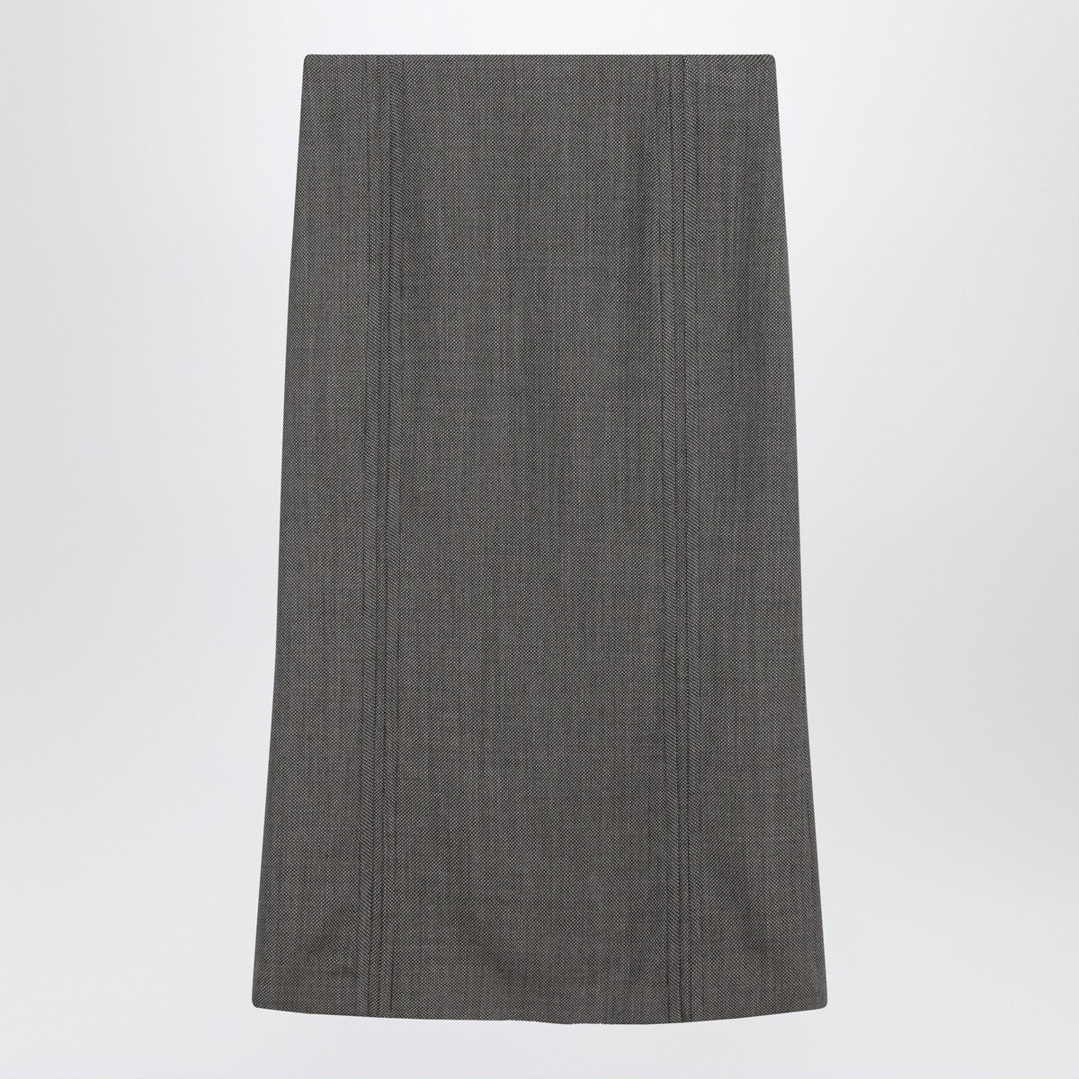 MM6 Maison Margiela Brown and beige patterned wool midi skirt